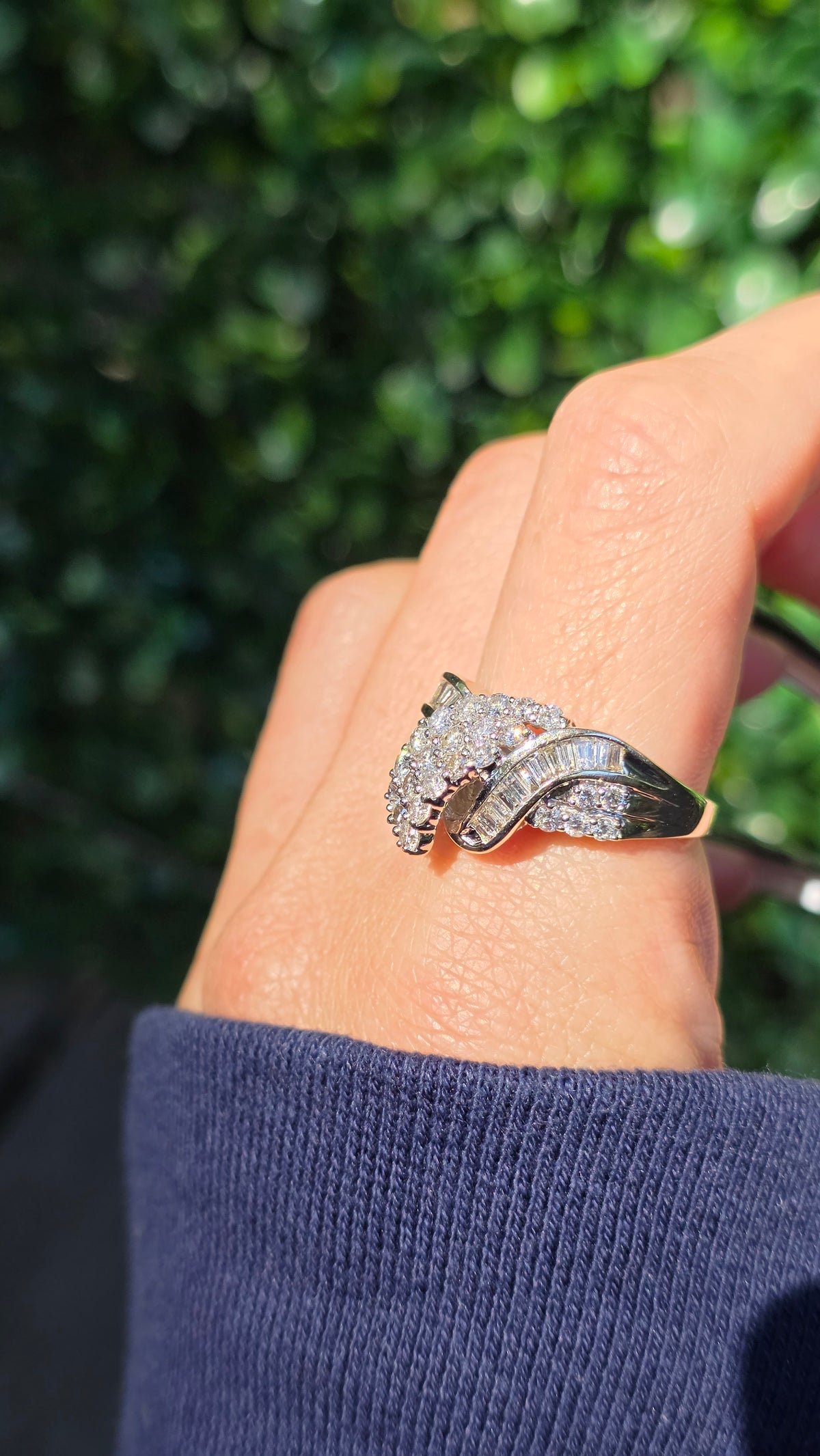 14k Baguette Sash Ring