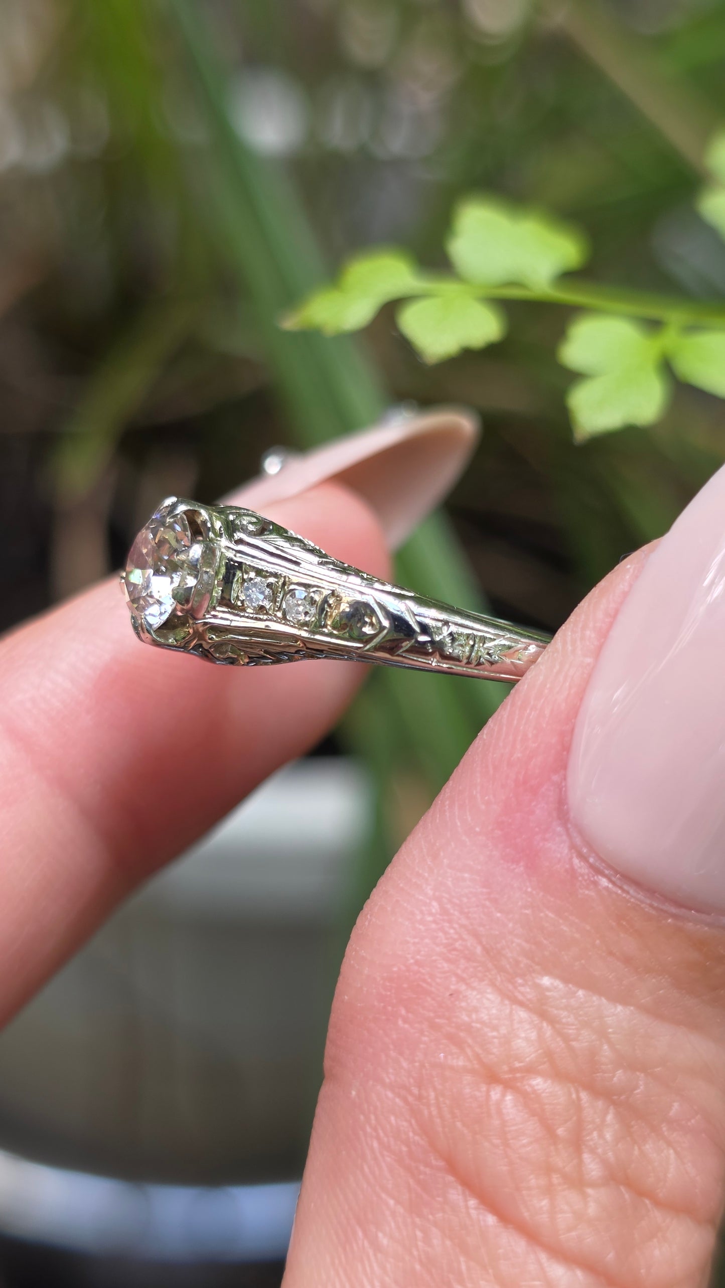 18k OEC Solitare Ring