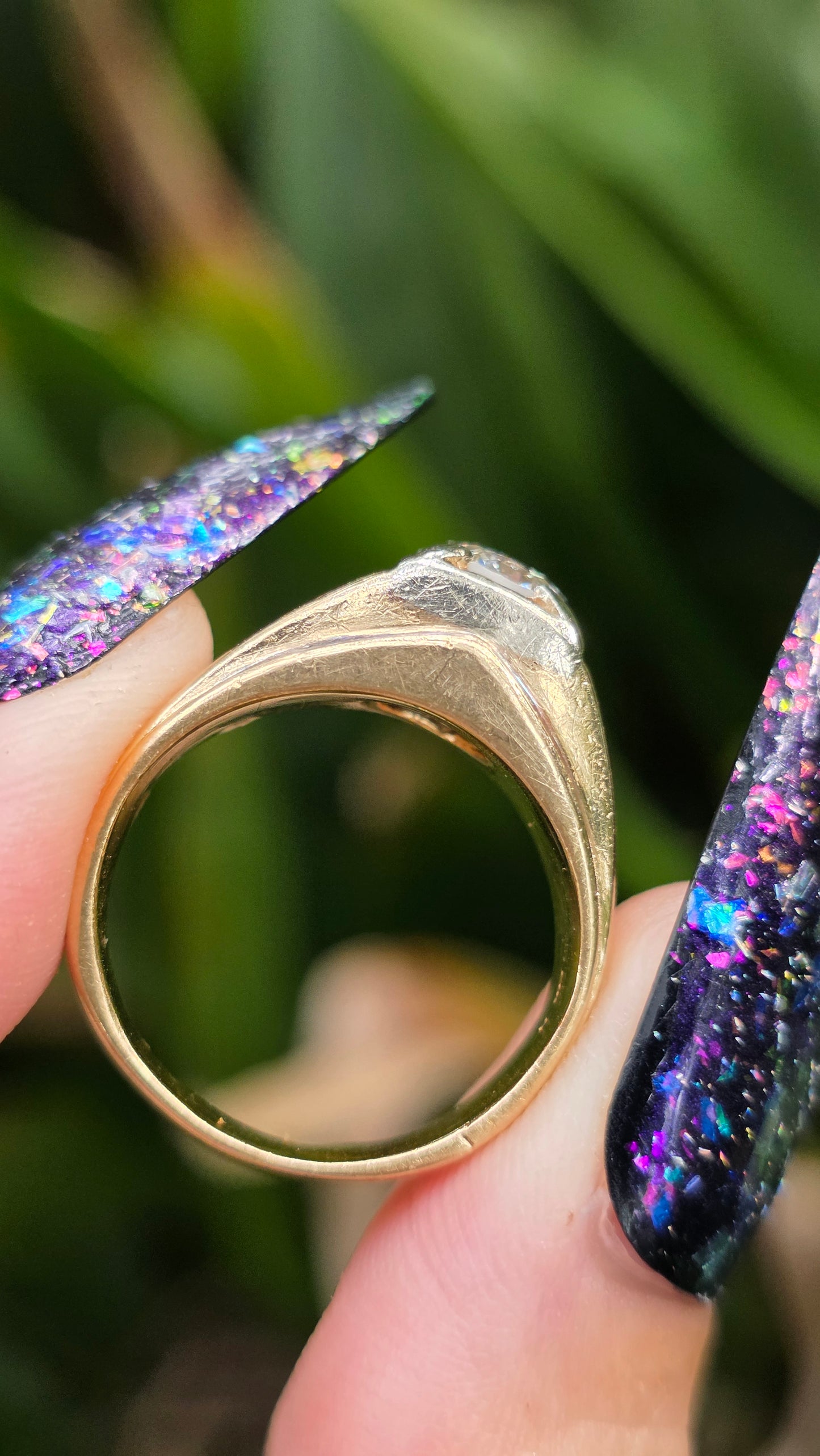 14k Transitional Cut Diamond Ring