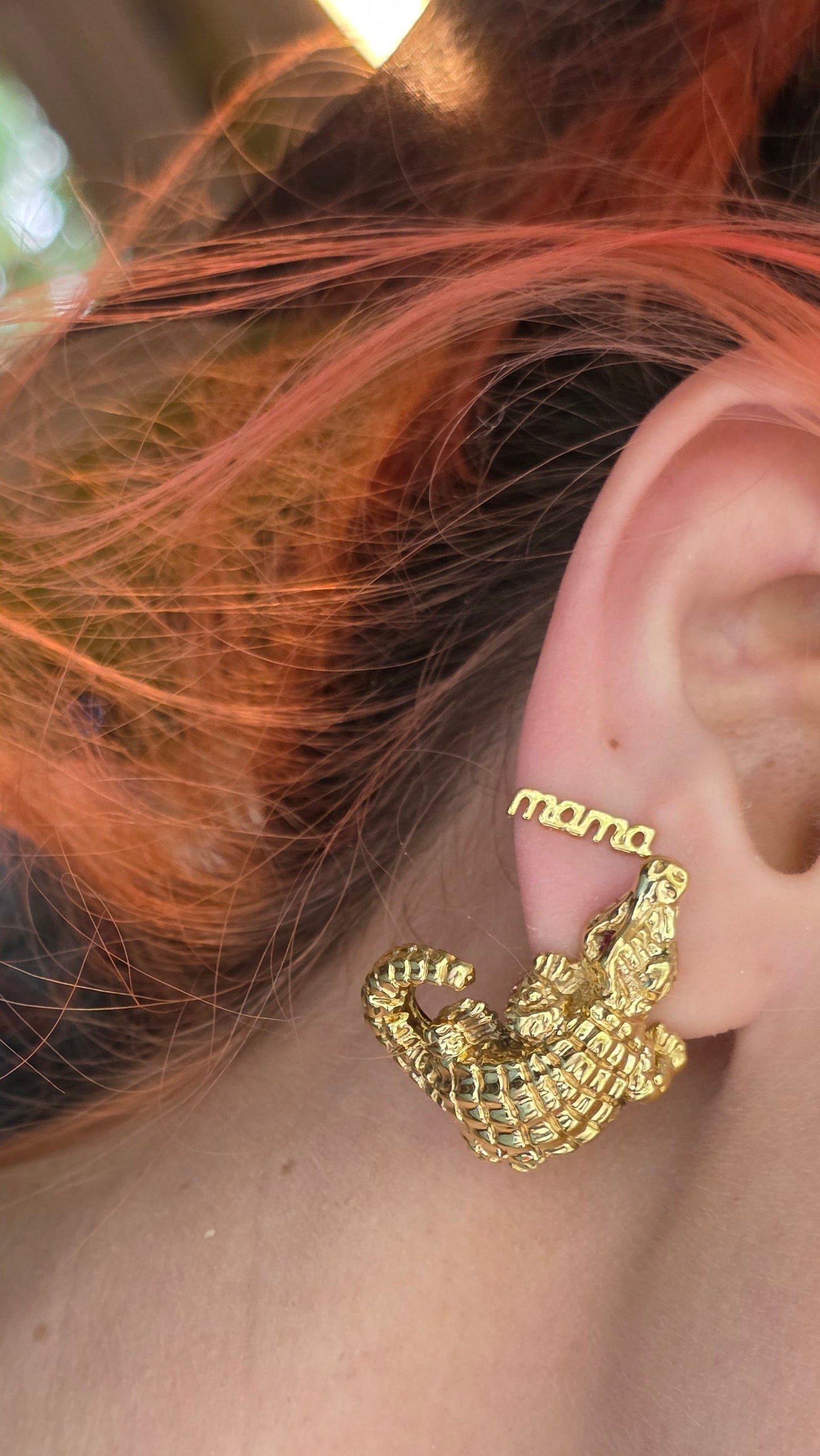 14k Alligator Earrings