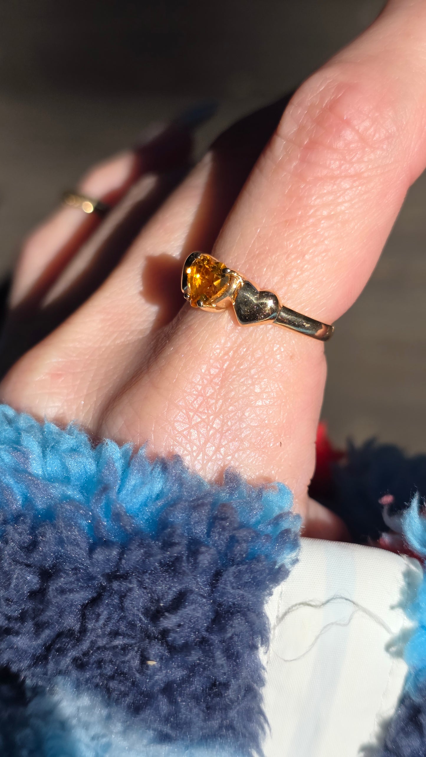 10k Citrine Heart Ring