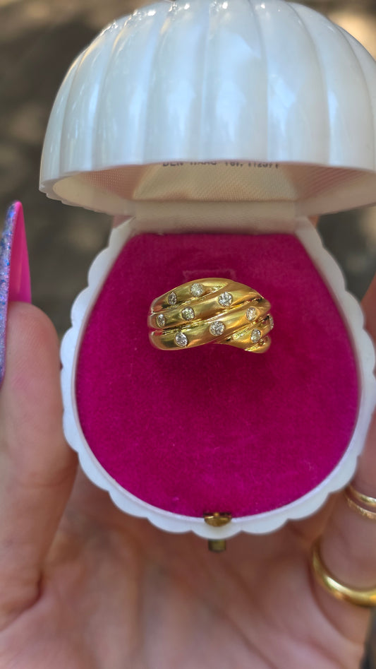 14k Diamond Sprinkles Ring