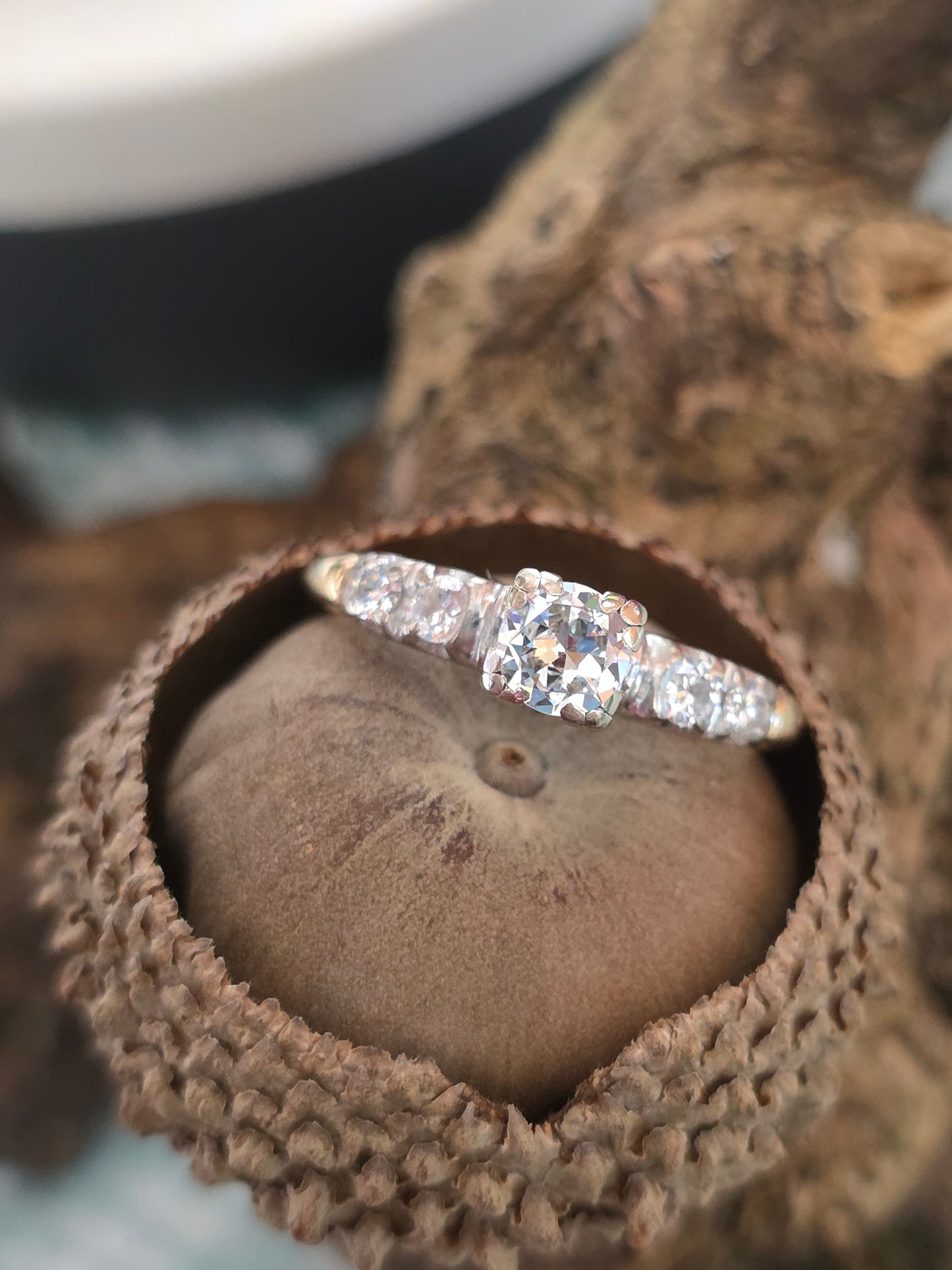 14k Diamond Orange Blossom Ring