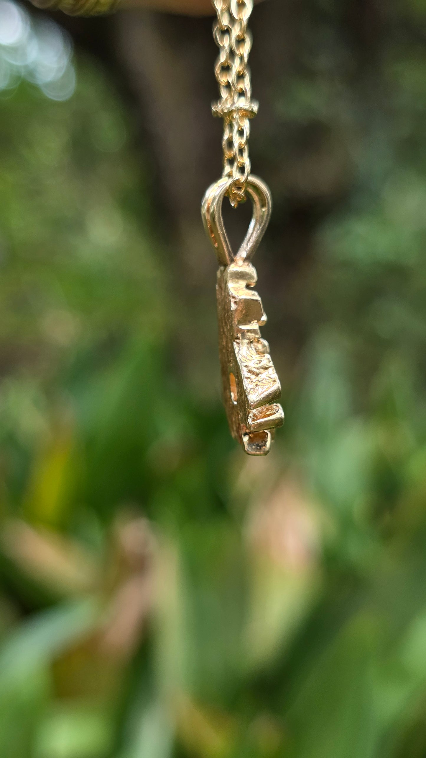 14k Diamond Nugget Pendant