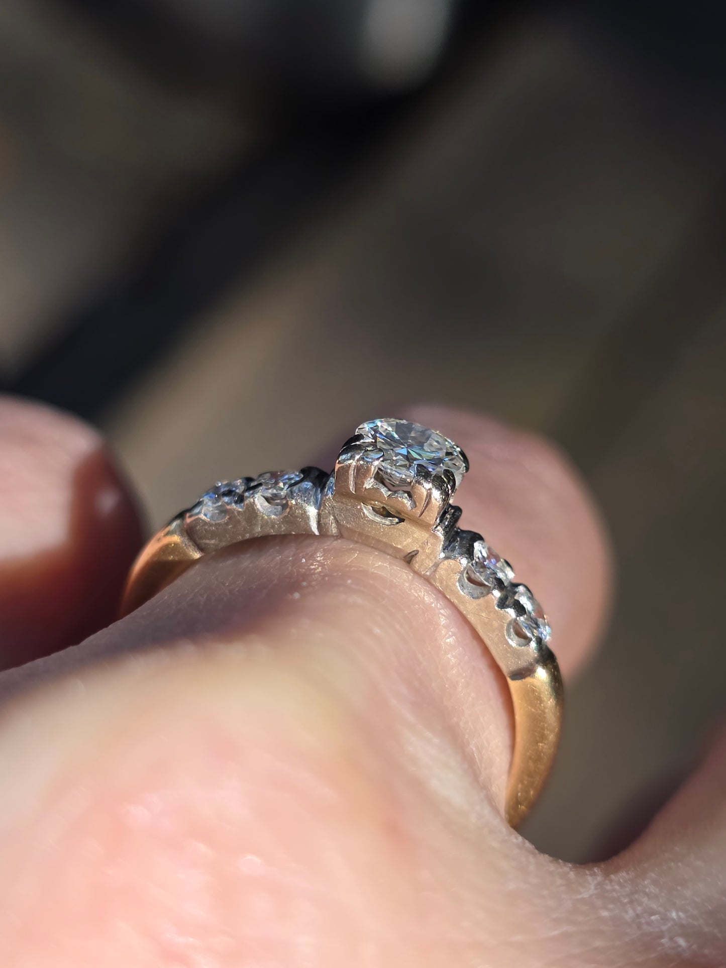 14k Diamond Orange Blossom Ring