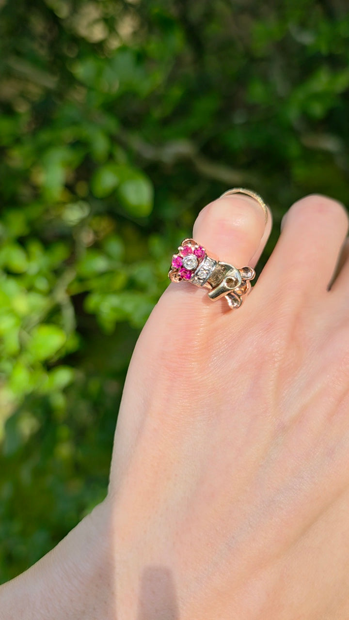 14k Rose Gold Tank Ring