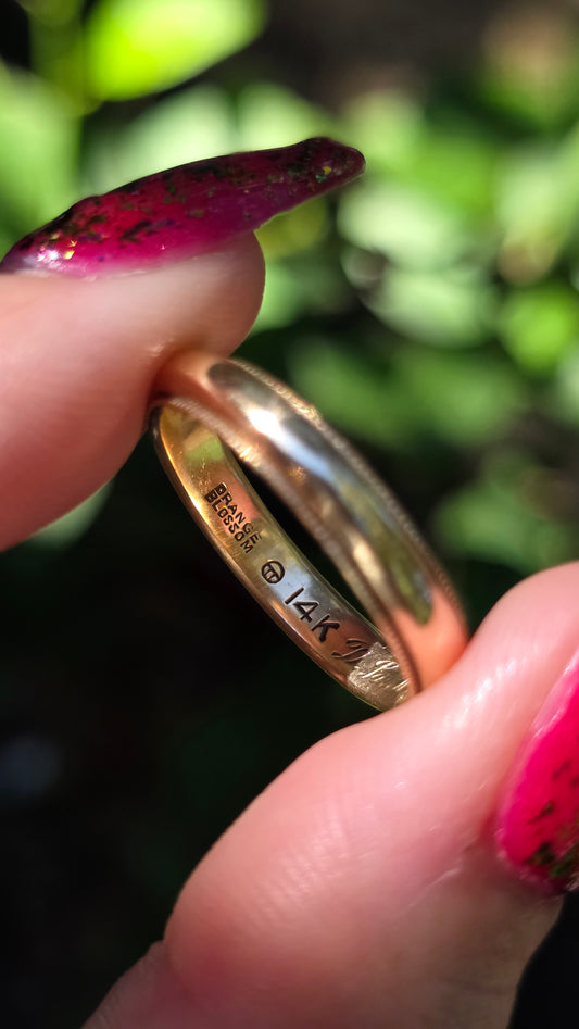 14k Orange Blossom Band Ring