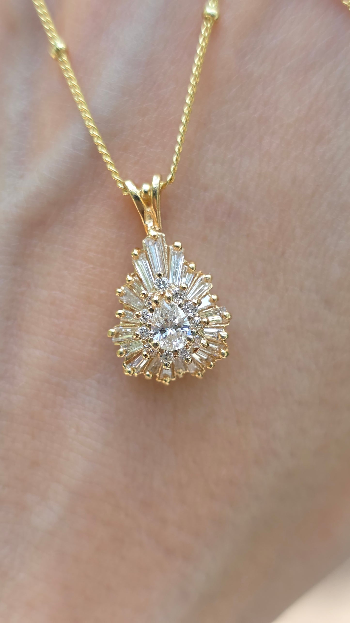 14k Diamond Ballerina Pendant