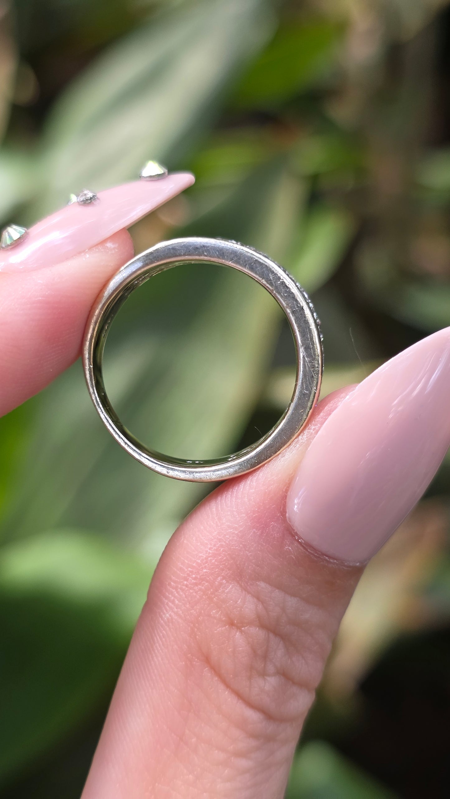 14k Double Row Diamond Band Ring