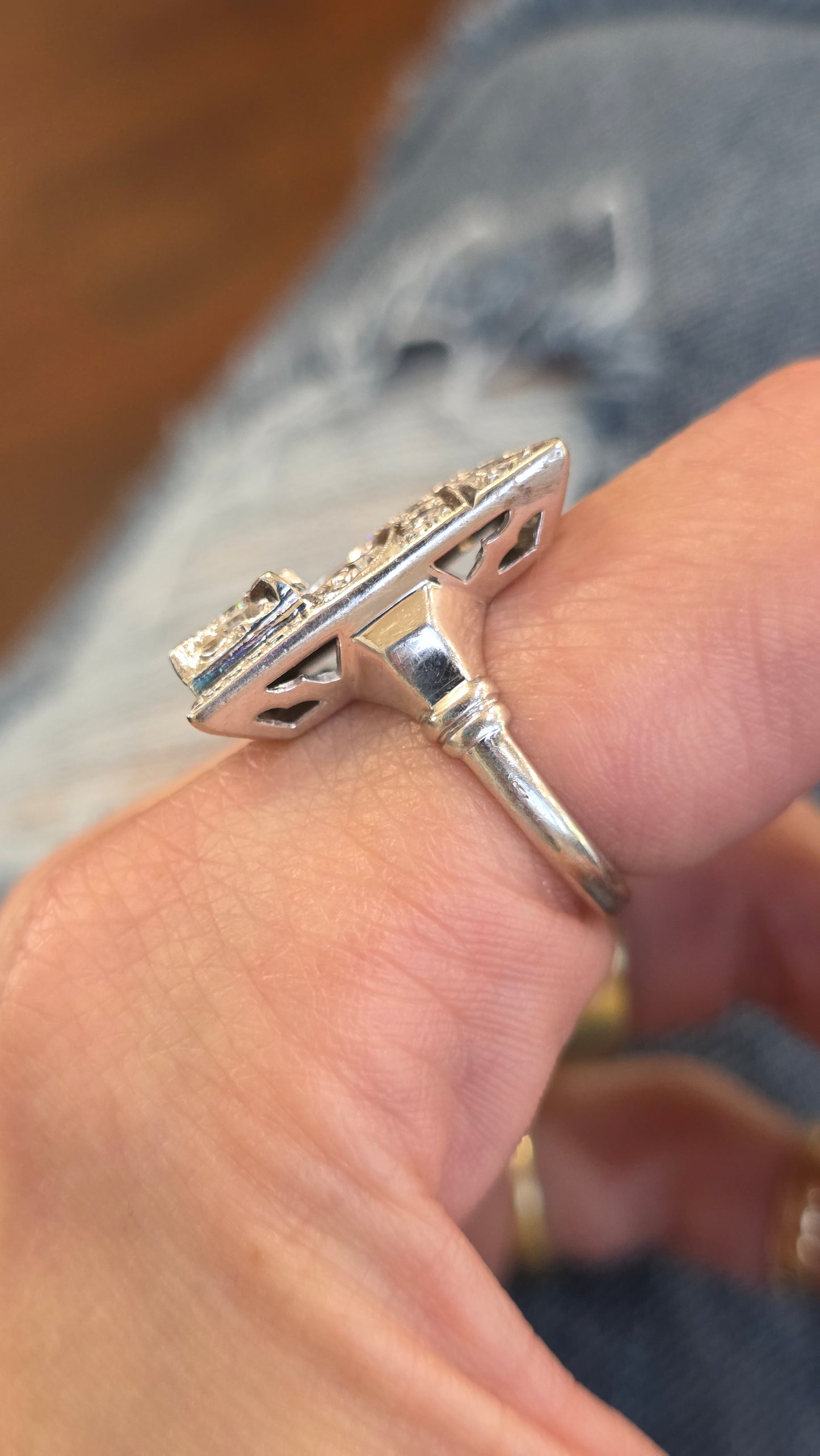 14k Starry Sky Plaque Ring