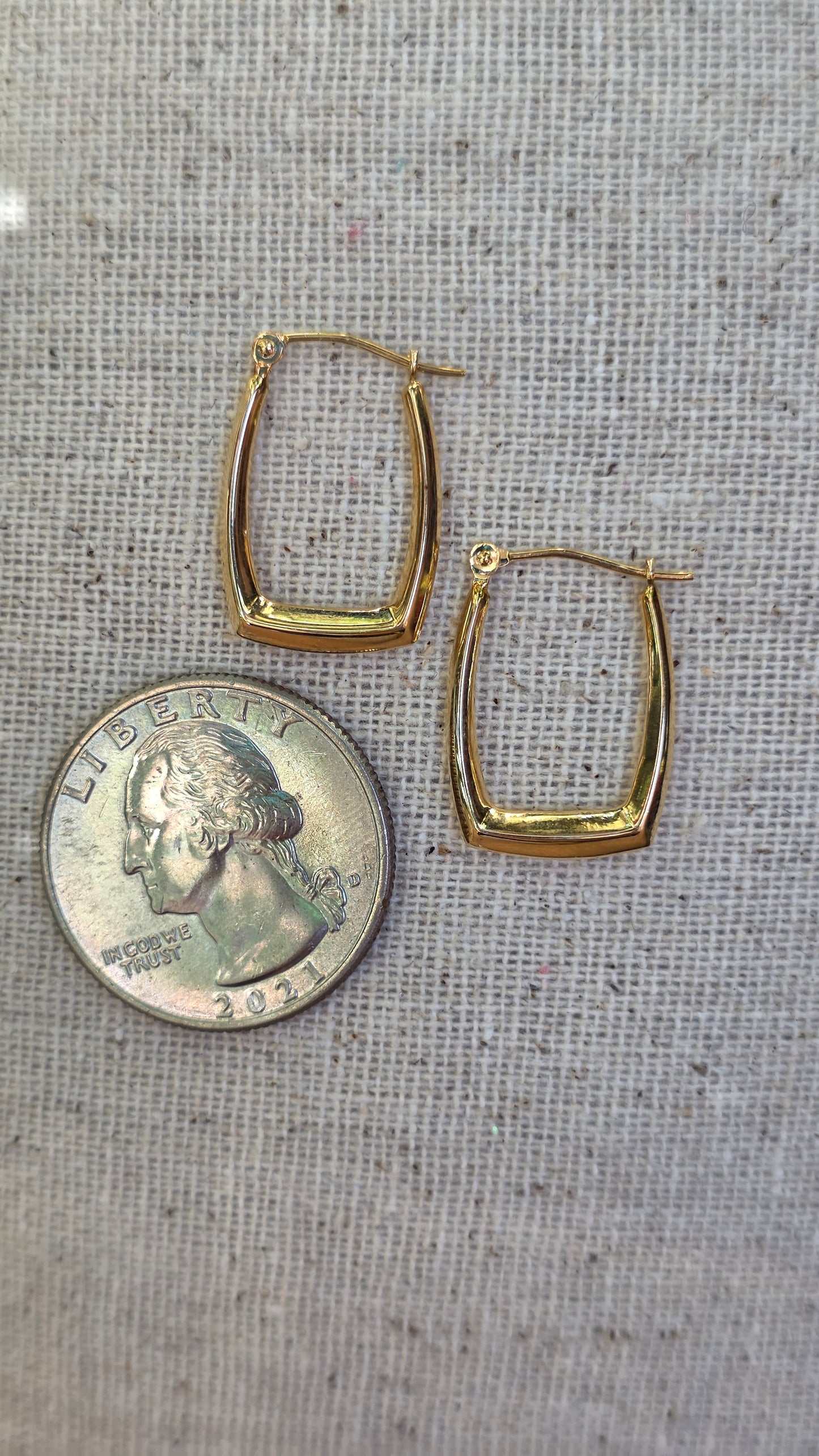 14k Square Hoop Earrings