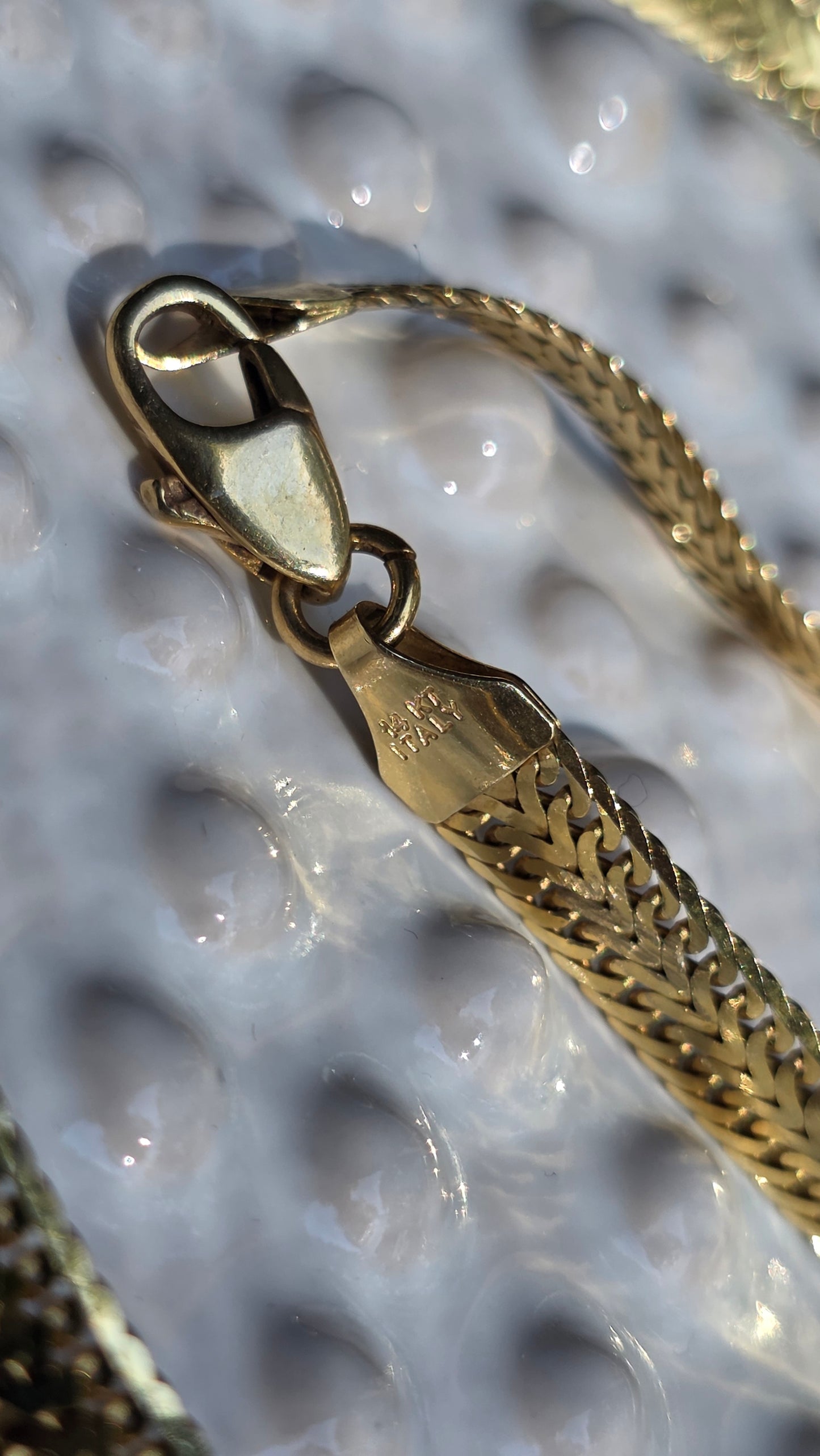 14k Chevron Weave Necklace