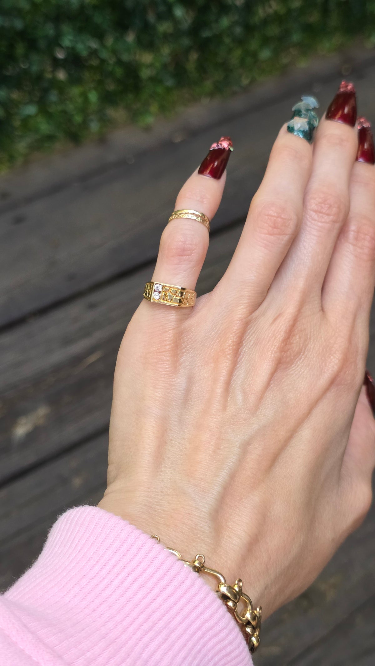 10k Nugget Pinky Ring