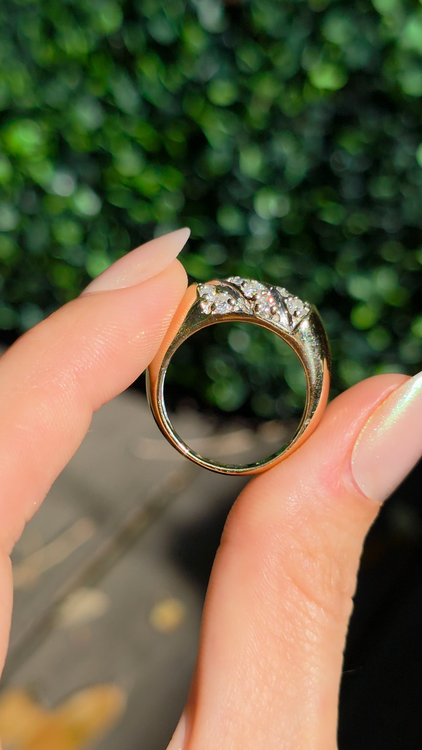 14k Diamond Rope Ring