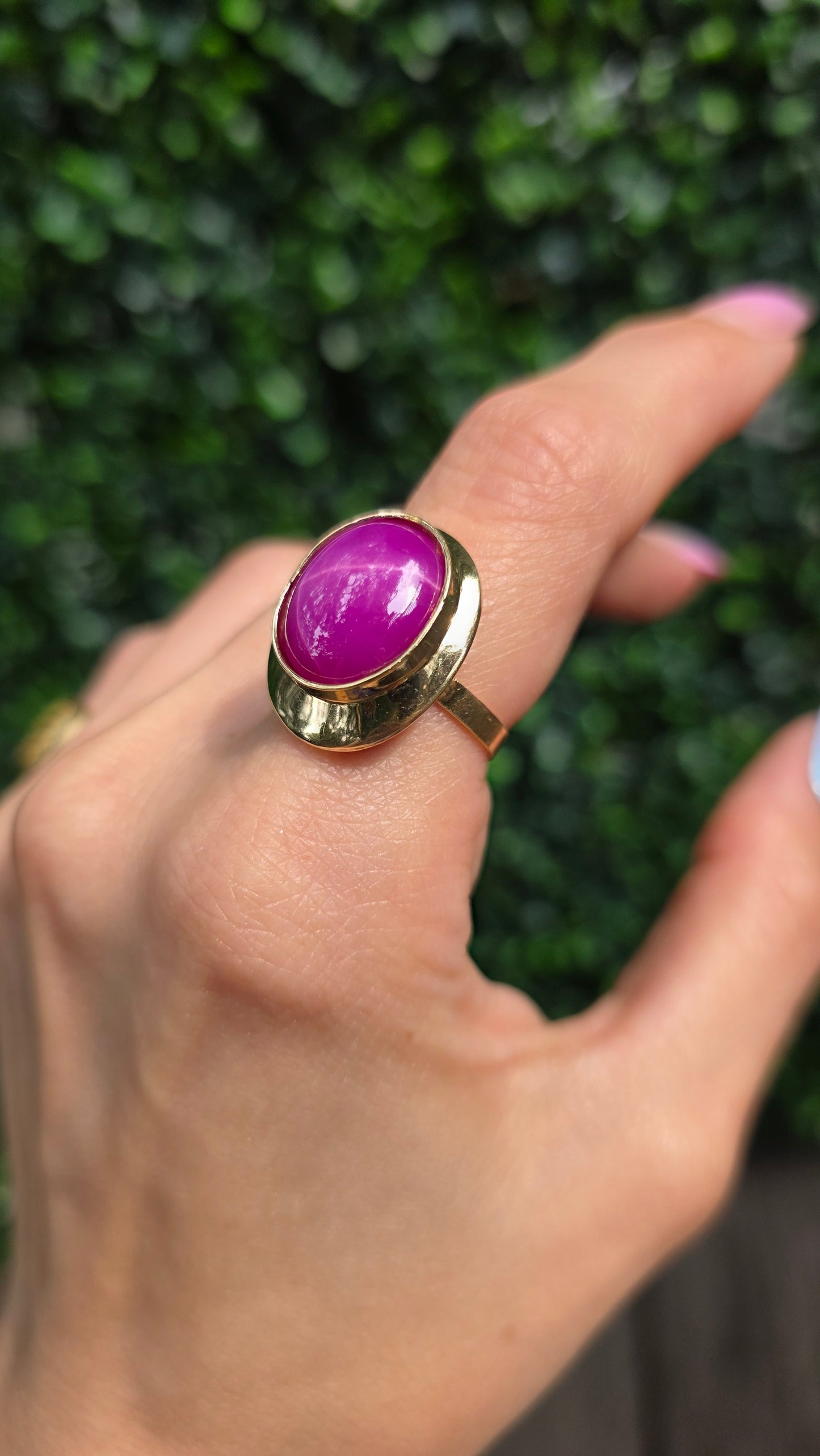 14k Retro Star Ruby Ring