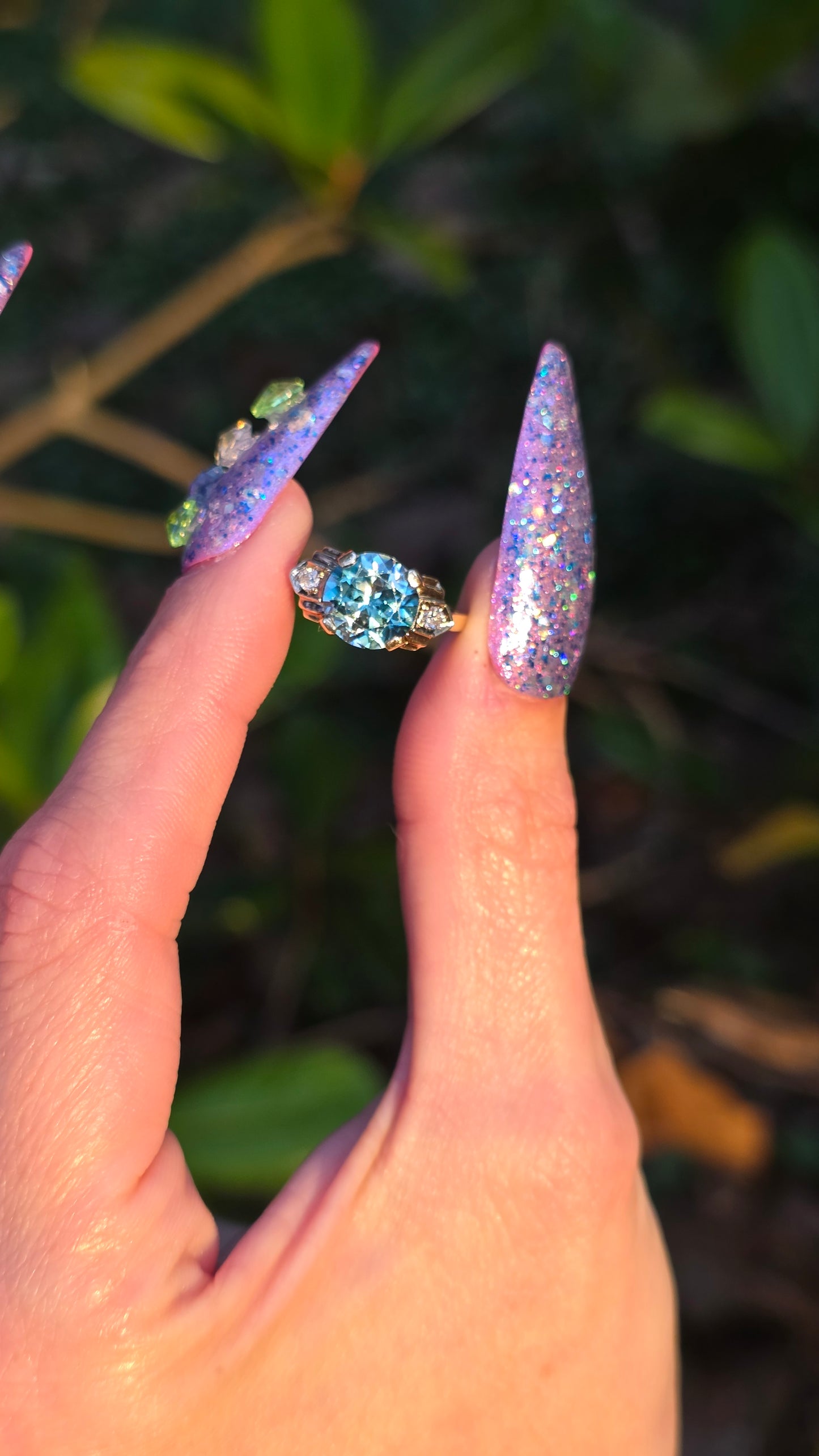 14k Blue Zircon Felger Ring