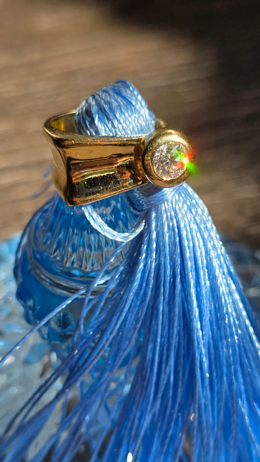 18k Geometric Diamond Ring