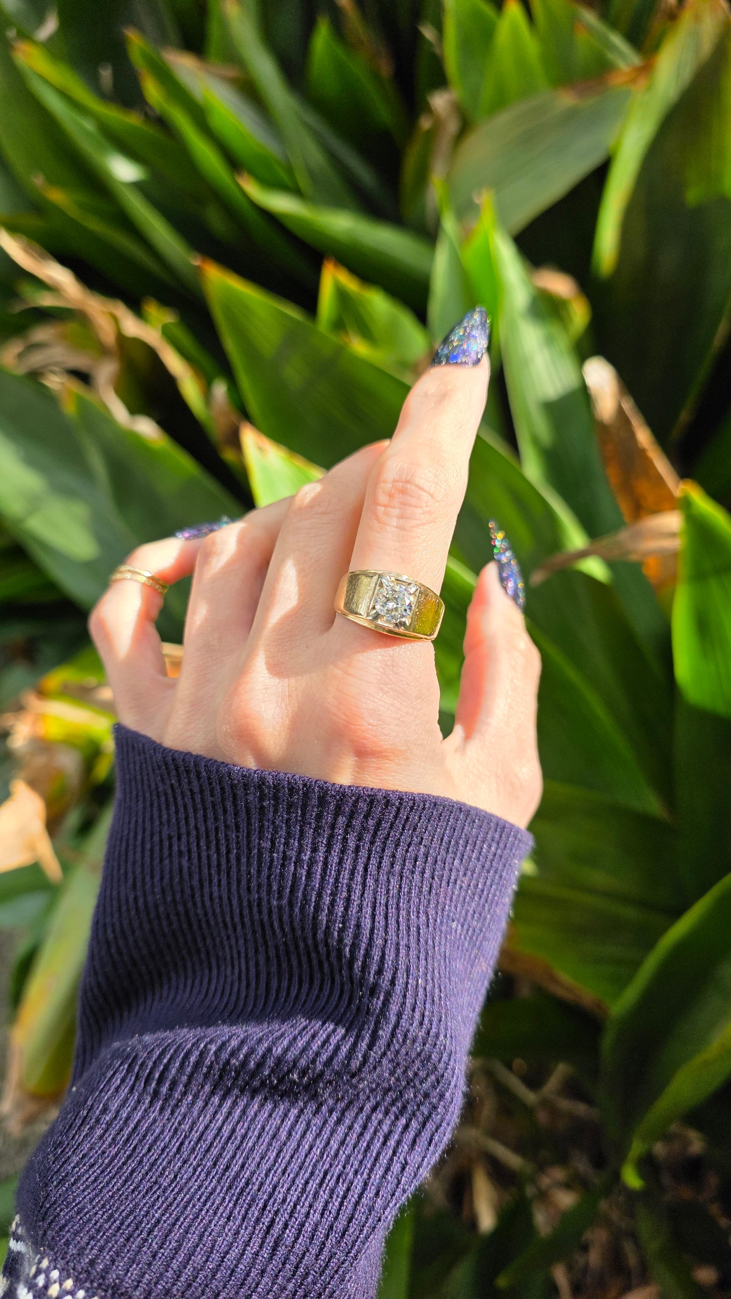 14k Transitional Cut Diamond Ring