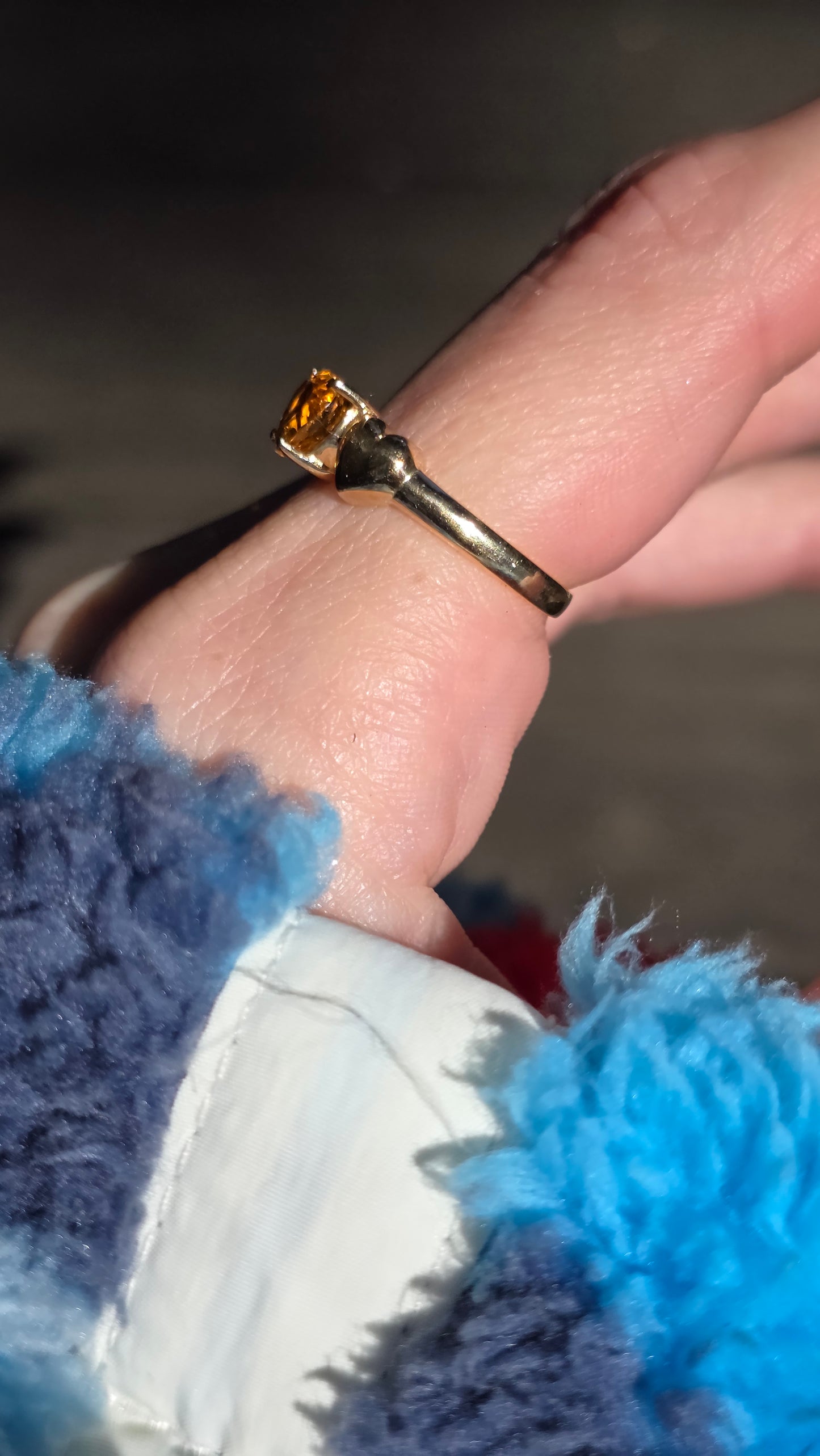 10k Citrine Heart Ring
