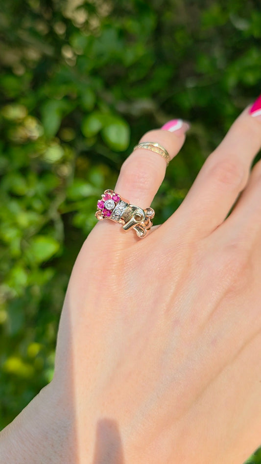 14k Rose Gold Tank Ring