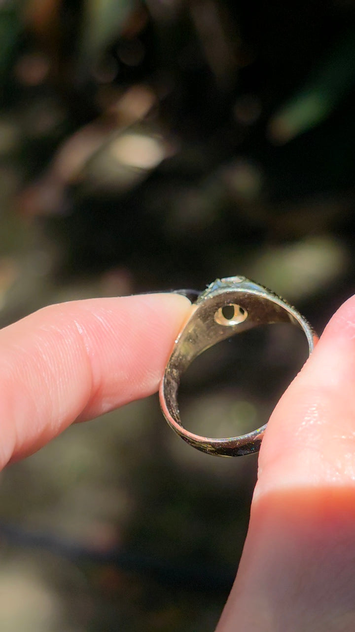 14k Belcher Diamond Ring