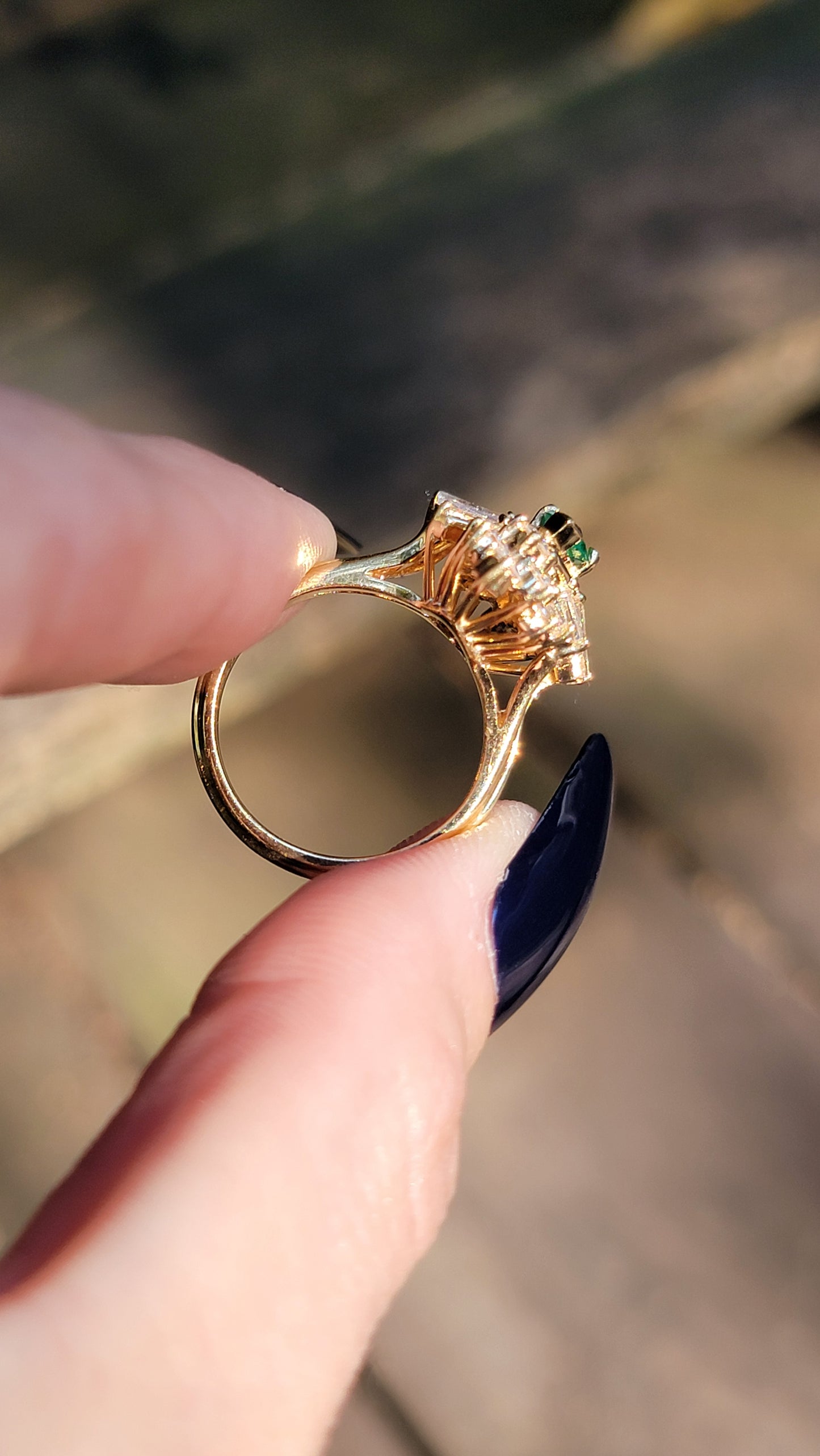 14k Emerald Ballerina Ring