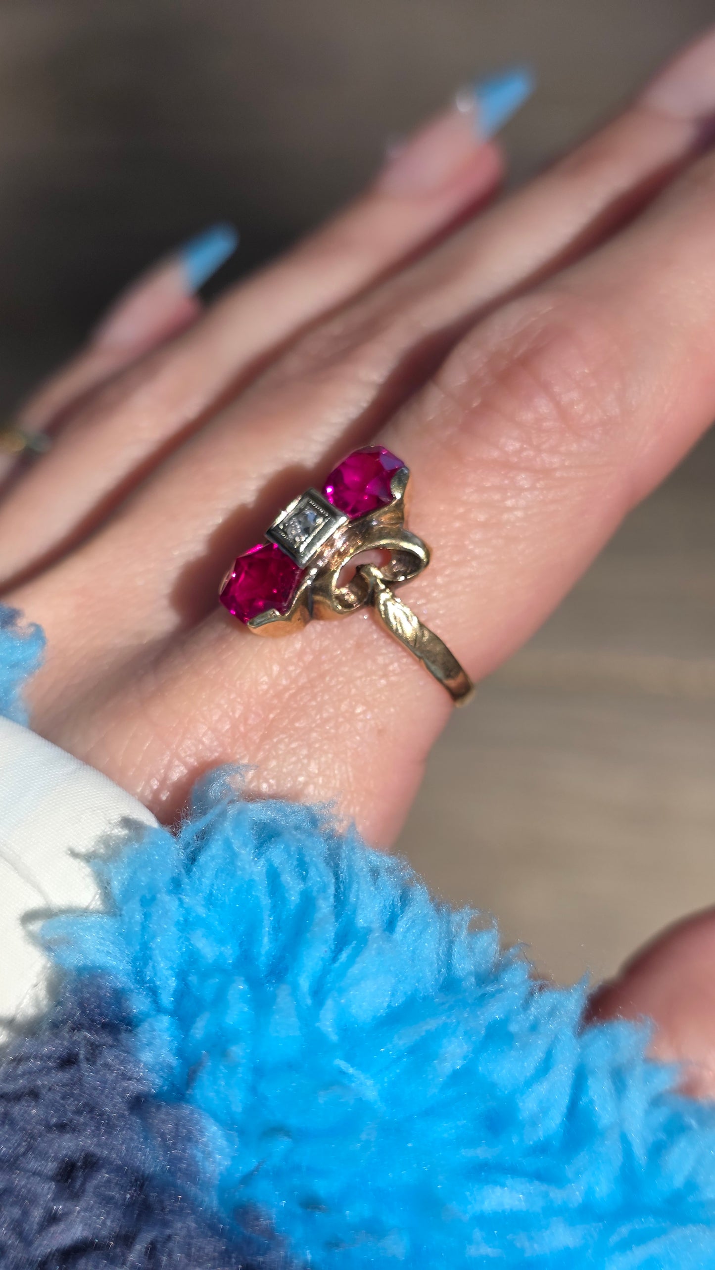 10k Vintage Ruby Ring