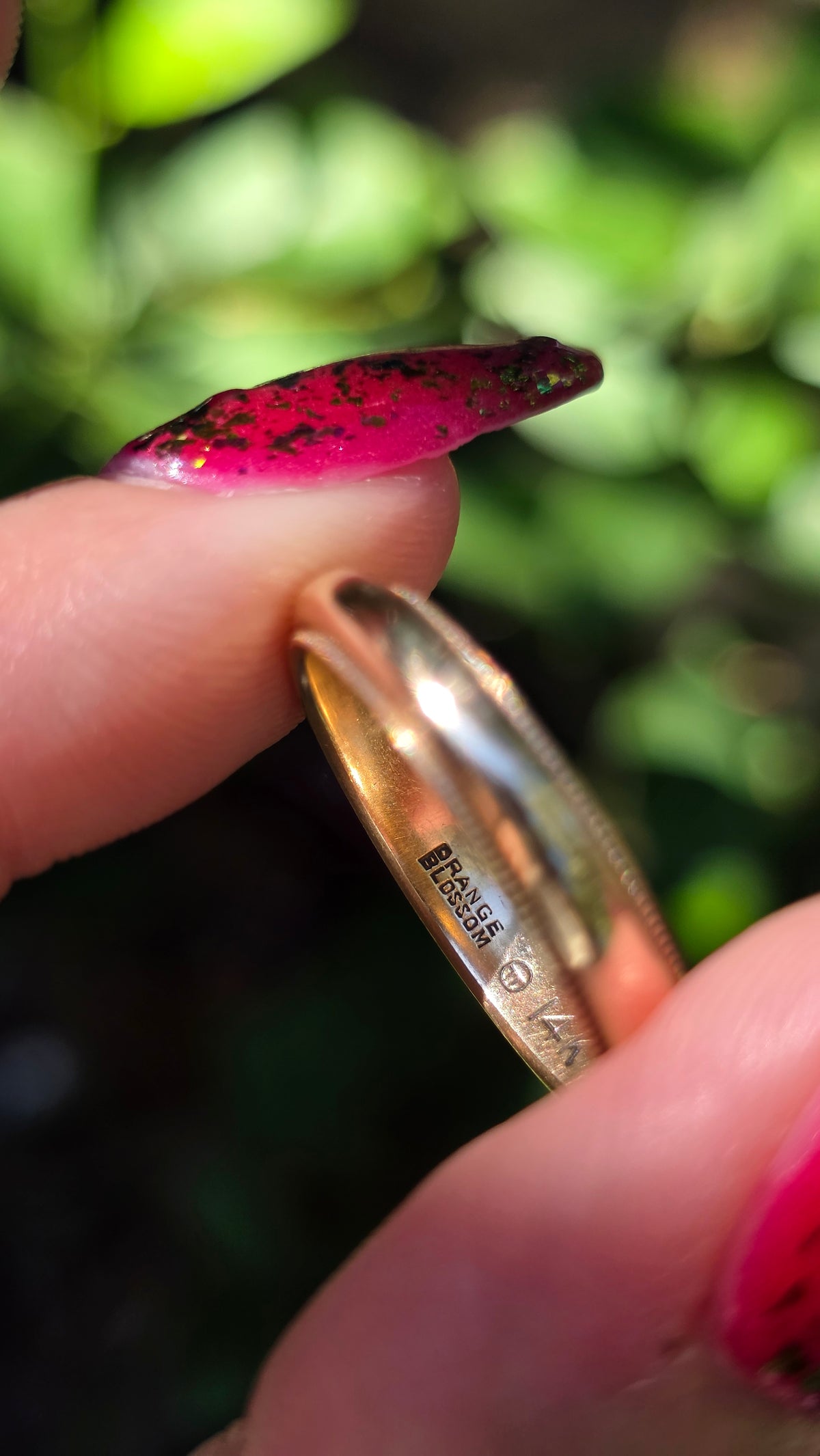 14k Orange Blossom Band Ring