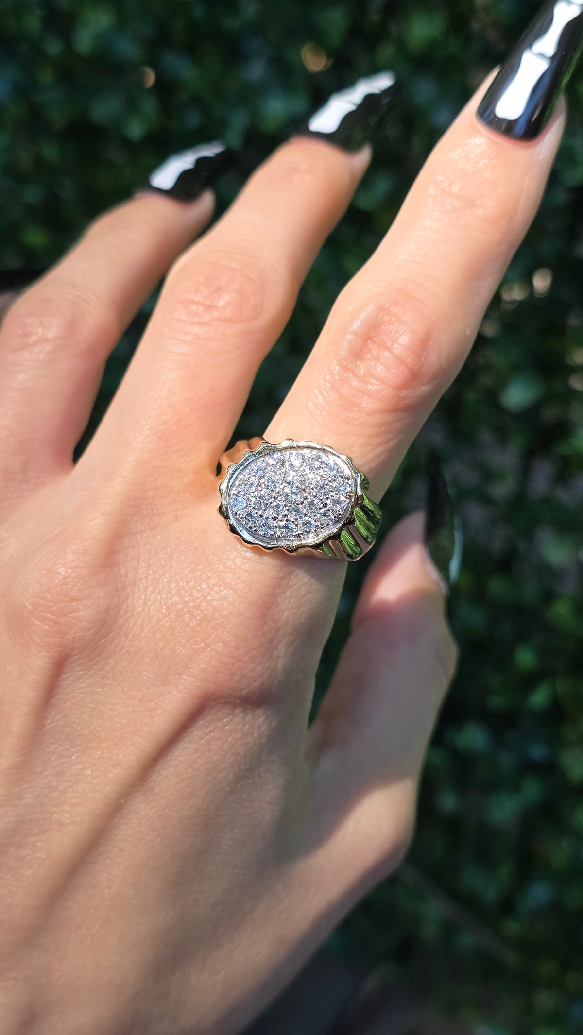 14k Abstract Oval Ring