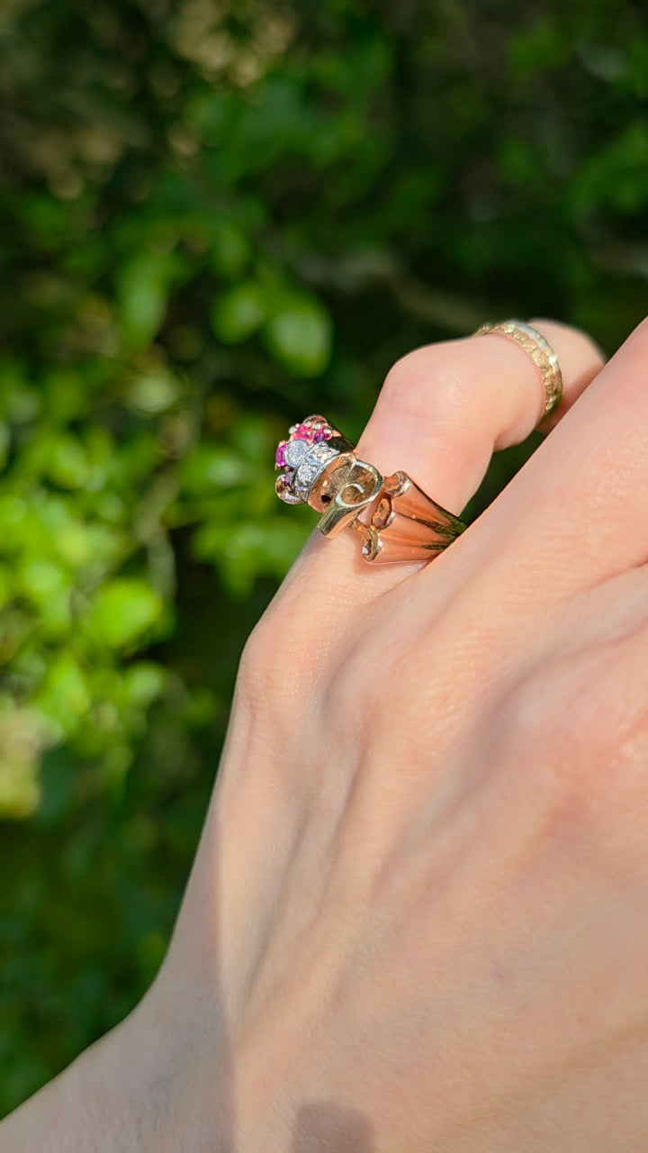 14k Rose Gold Tank Ring