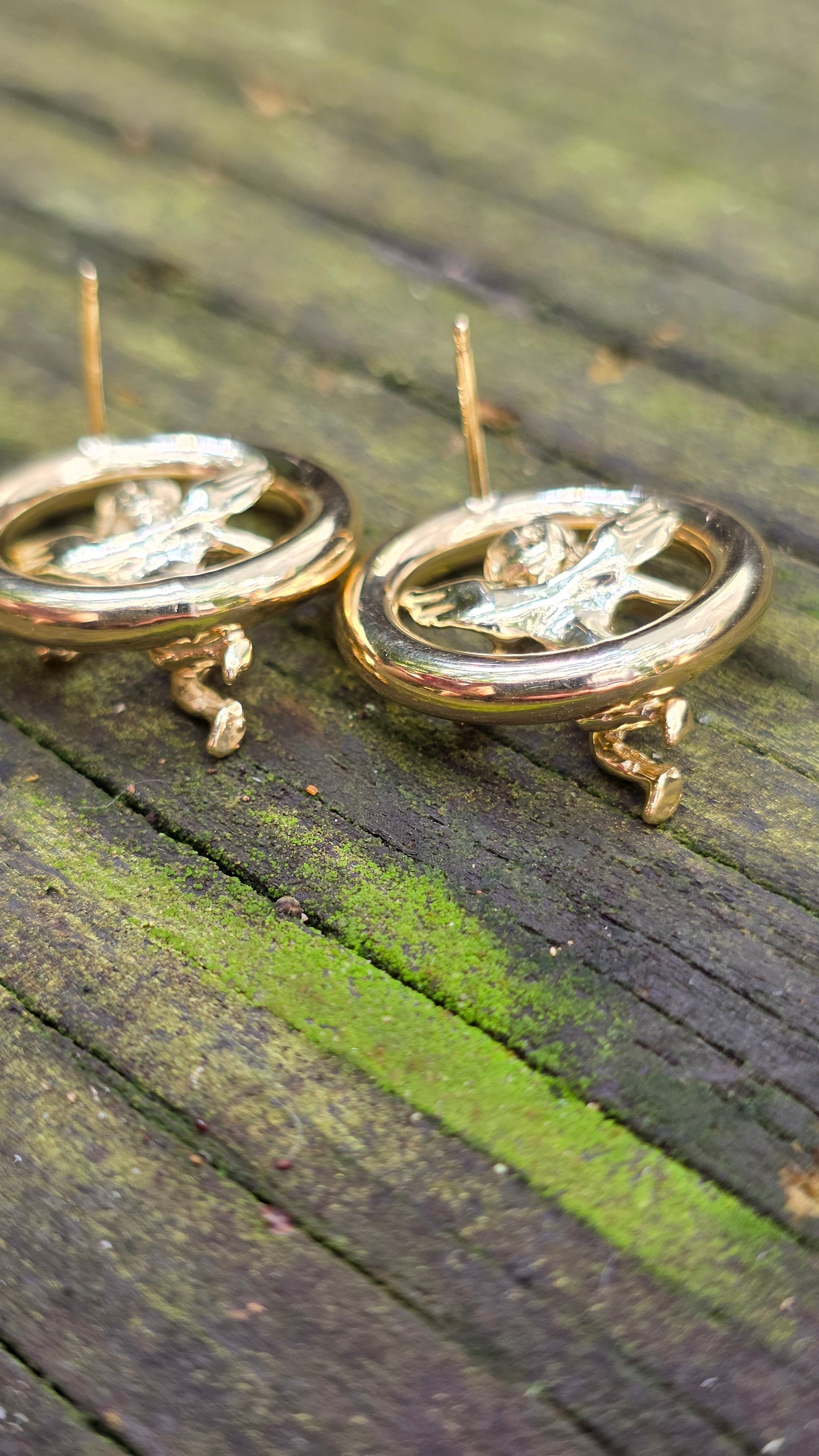 14k Angel Post Earrings