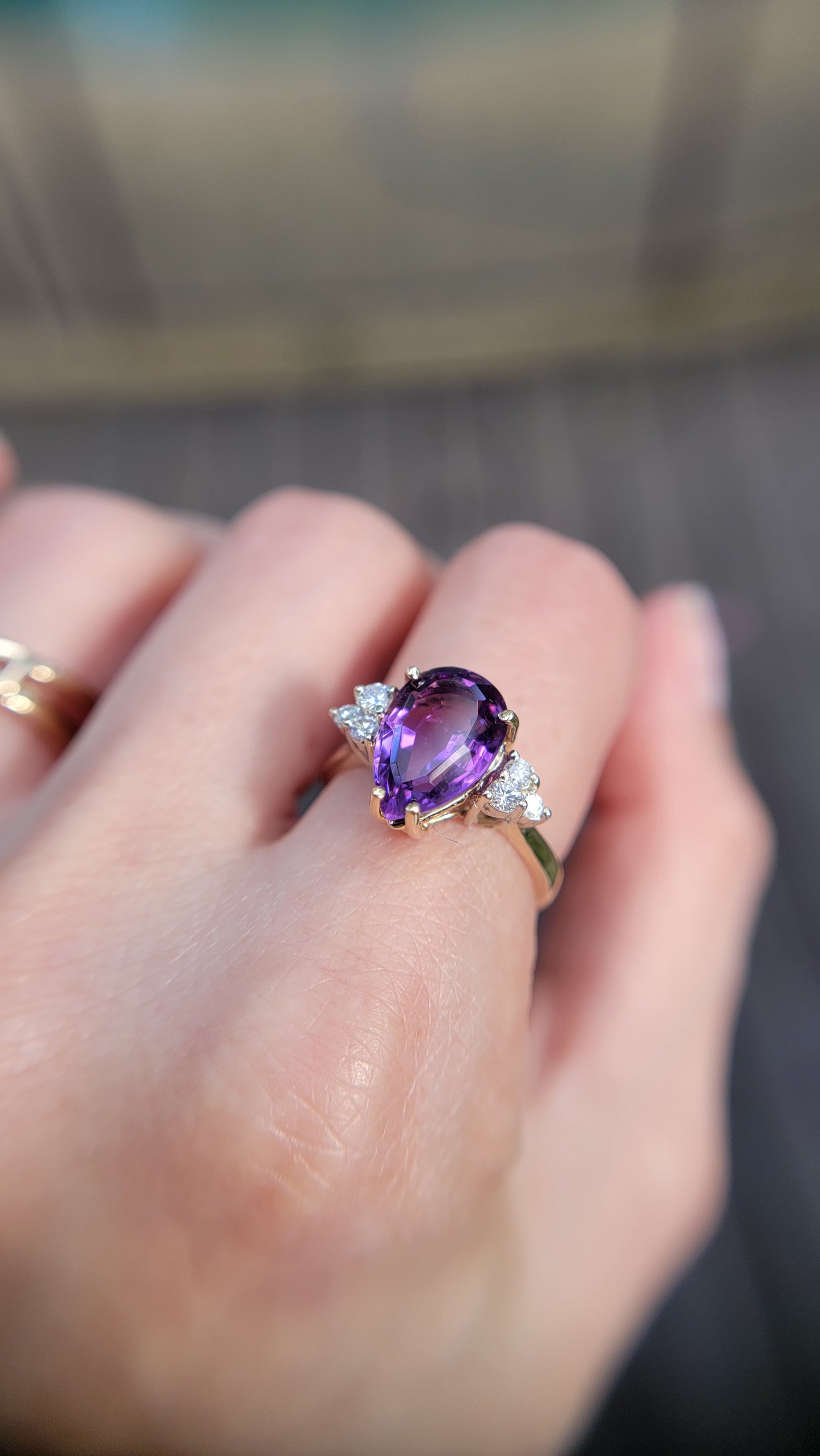 14k Amethyst Cocktail Ring