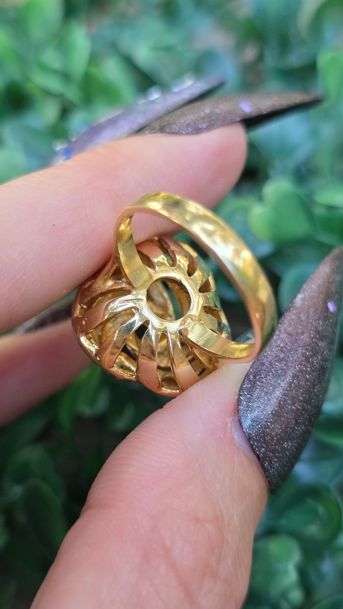 14k Enamel Swirl Ring