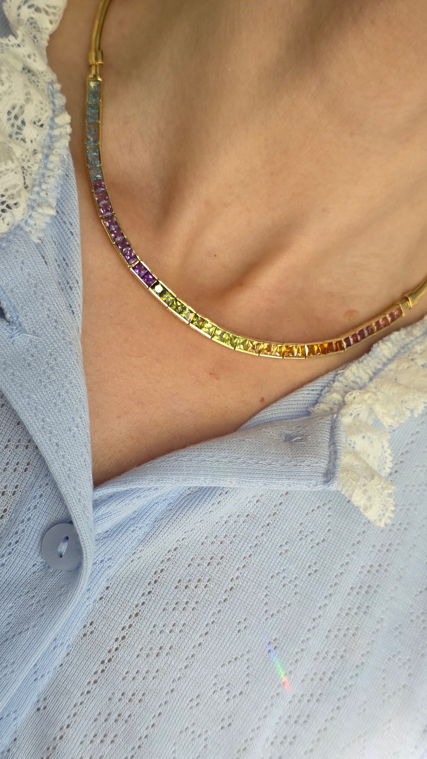 18k Rainbow Collar