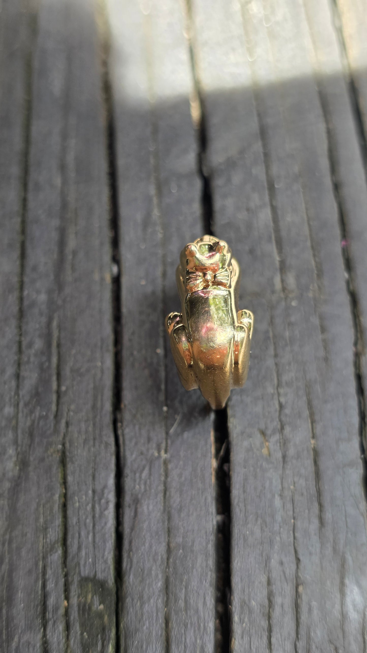 14k Cat with Bow Ring