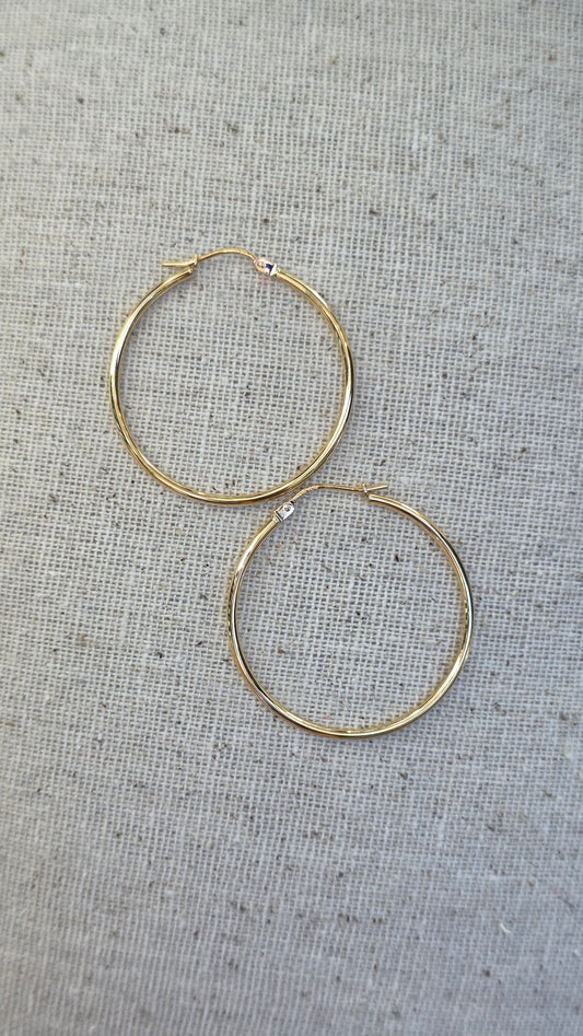 14k Medium Hoop Earrings