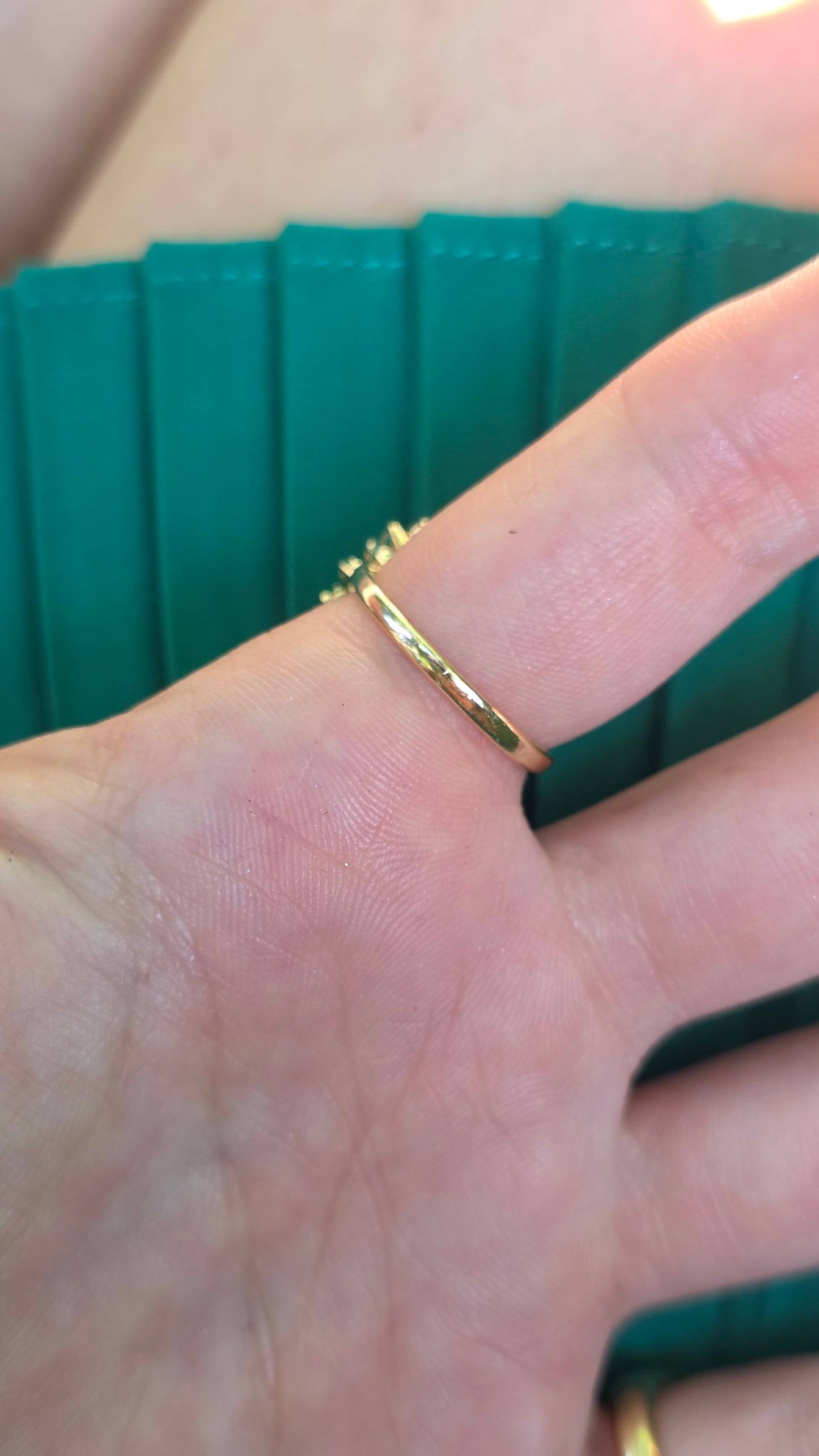 14k Emerald and Diamond Swirl Ring