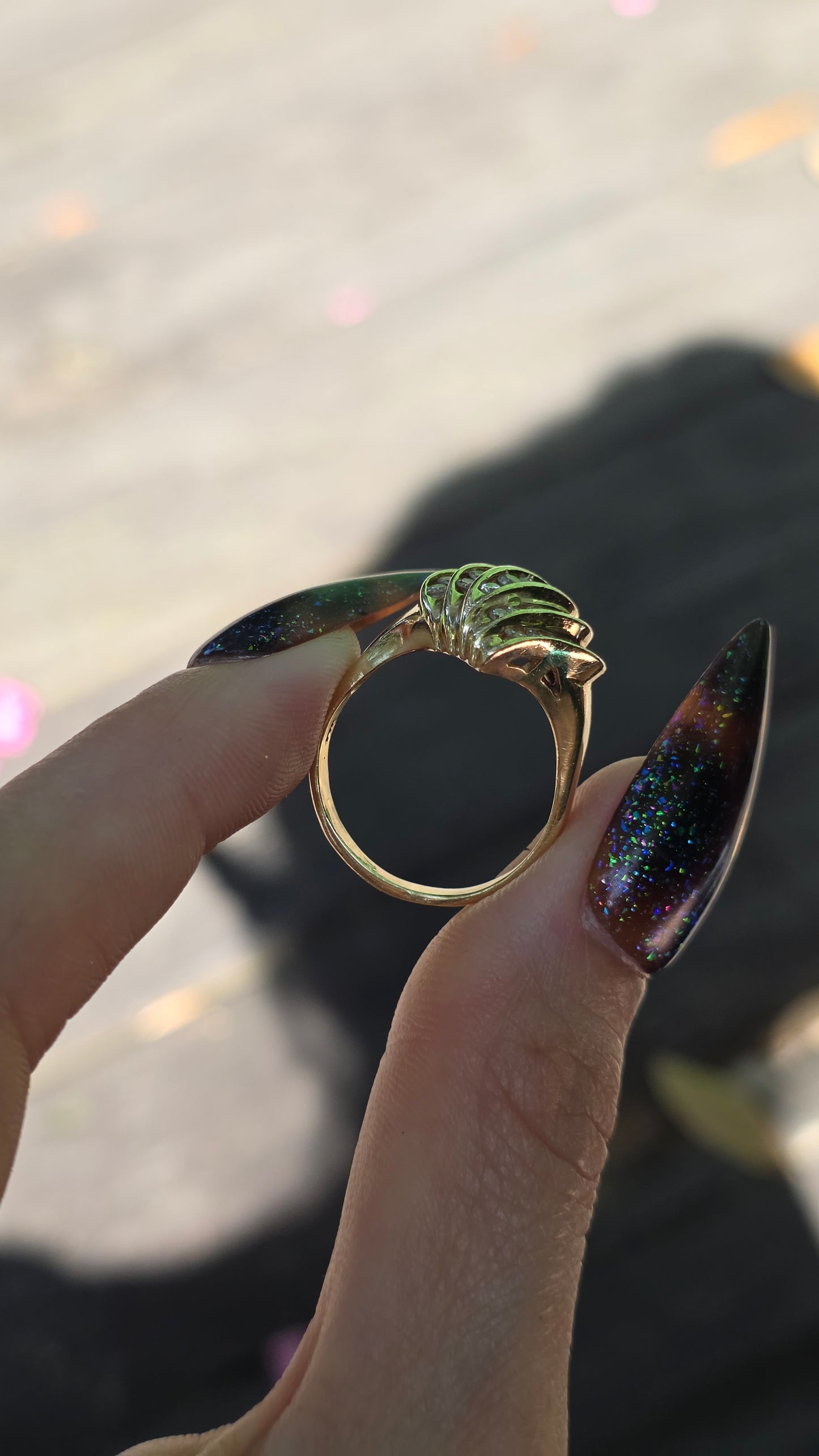 14k Channel Set Diamond Ring