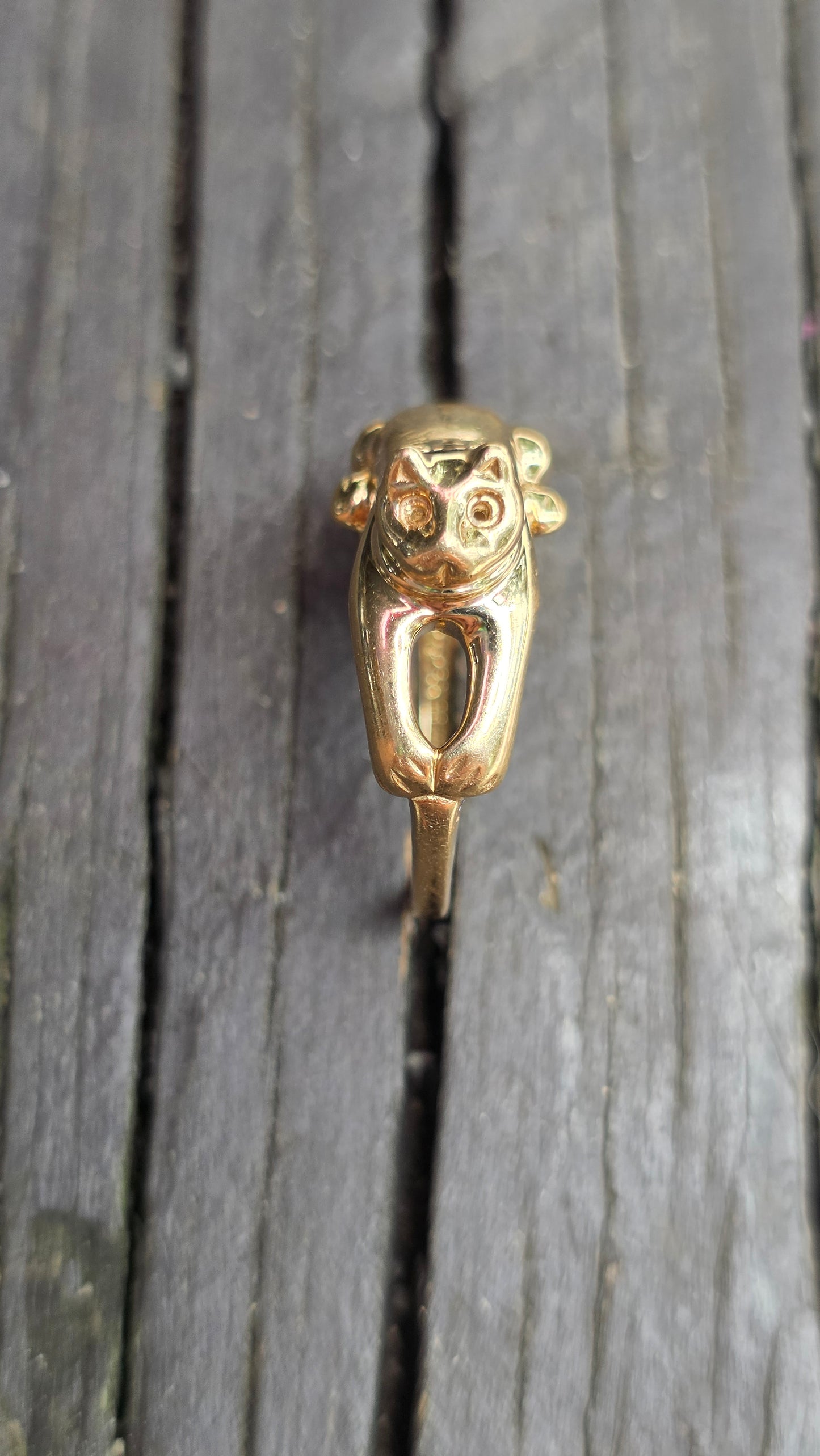 14k Cat with Bow Ring