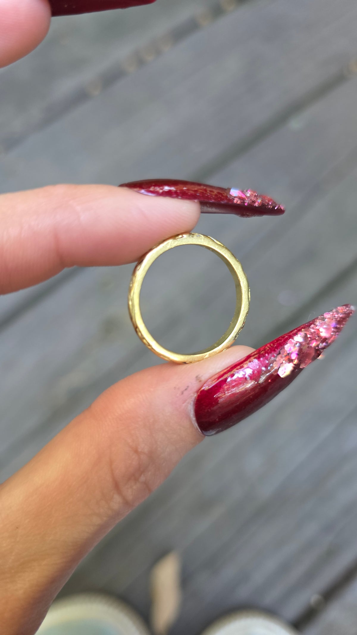 18k Pattern Band Ring