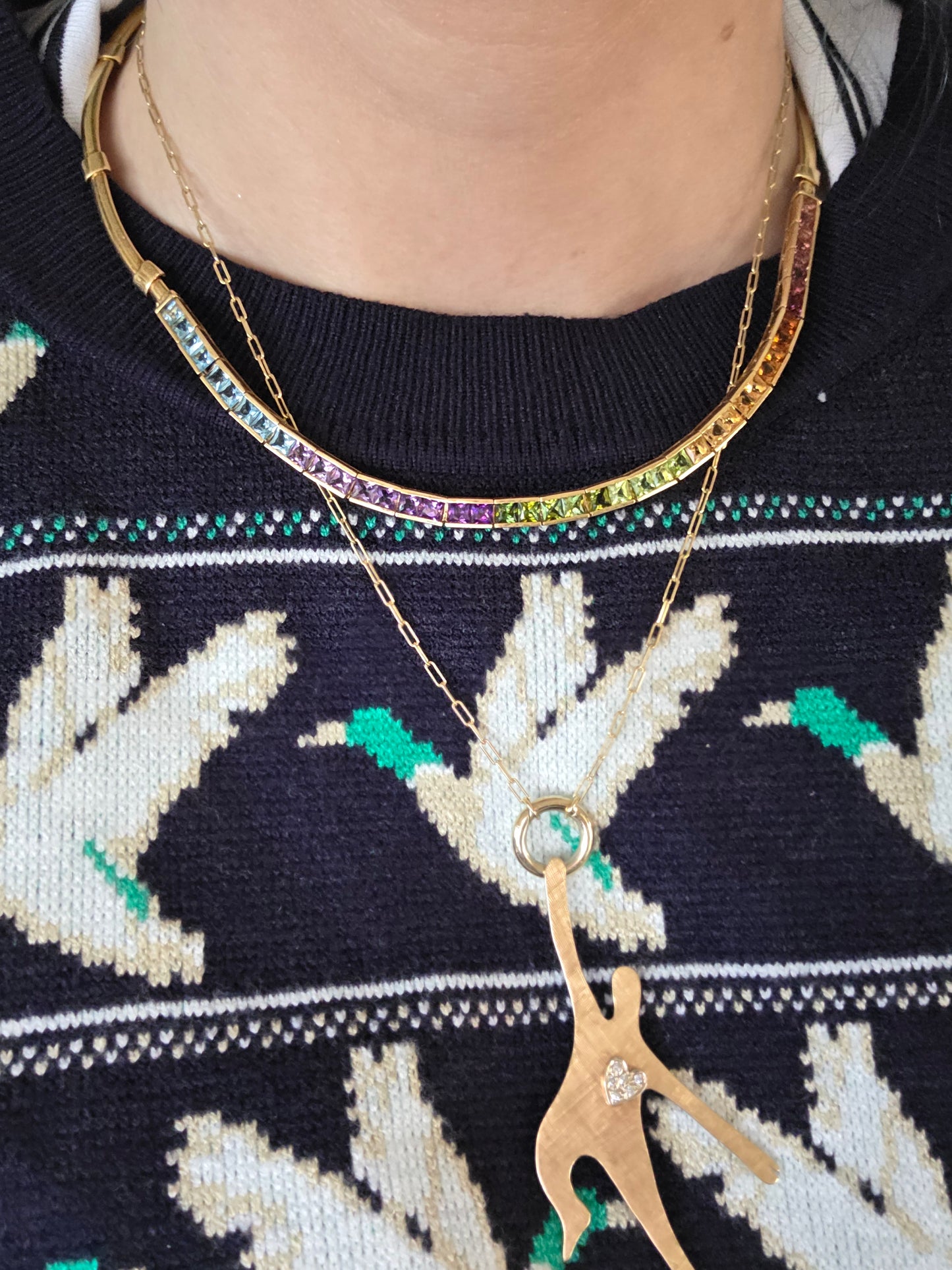 18k Rainbow Collar