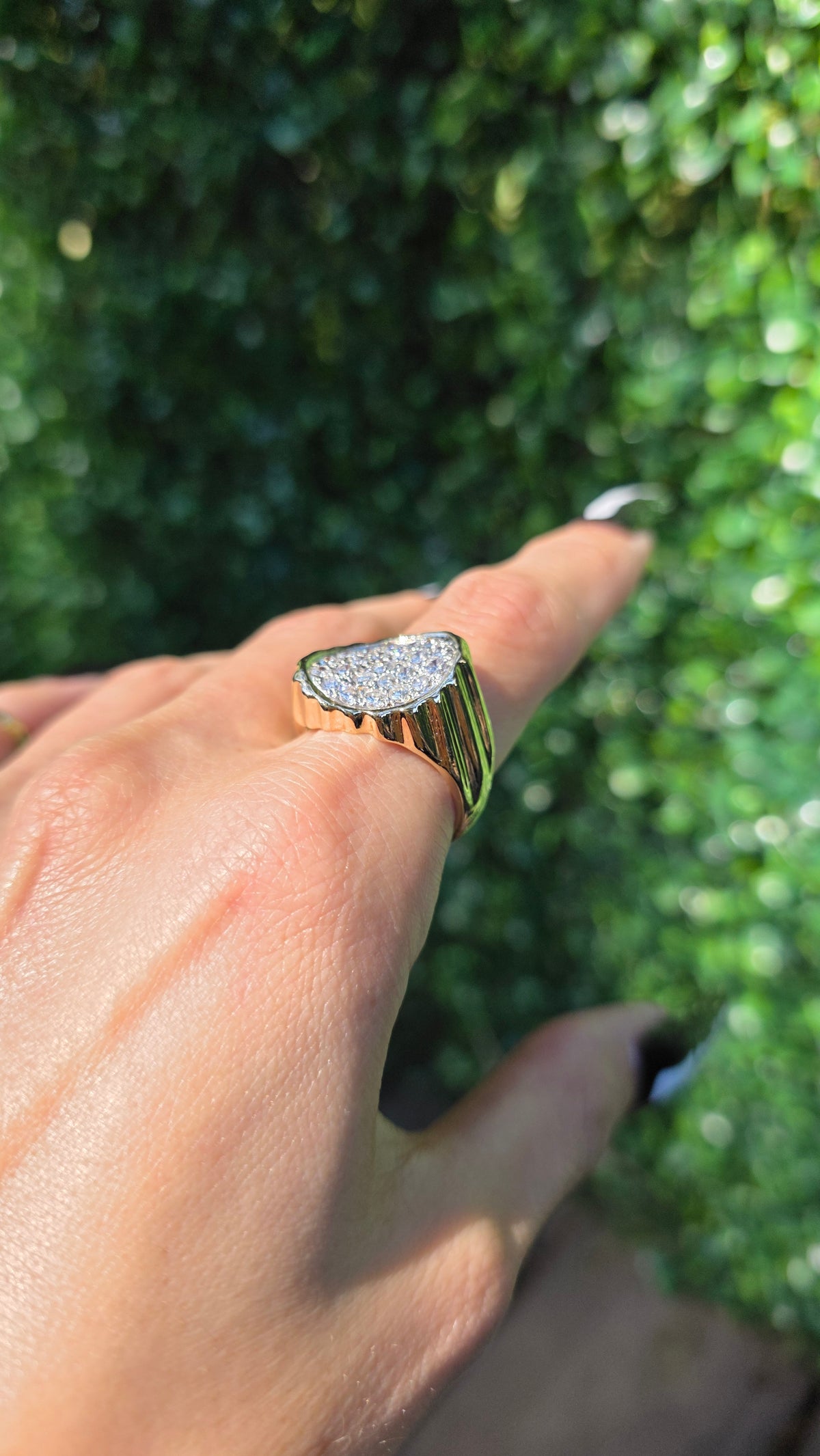 14k Abstract Oval Ring