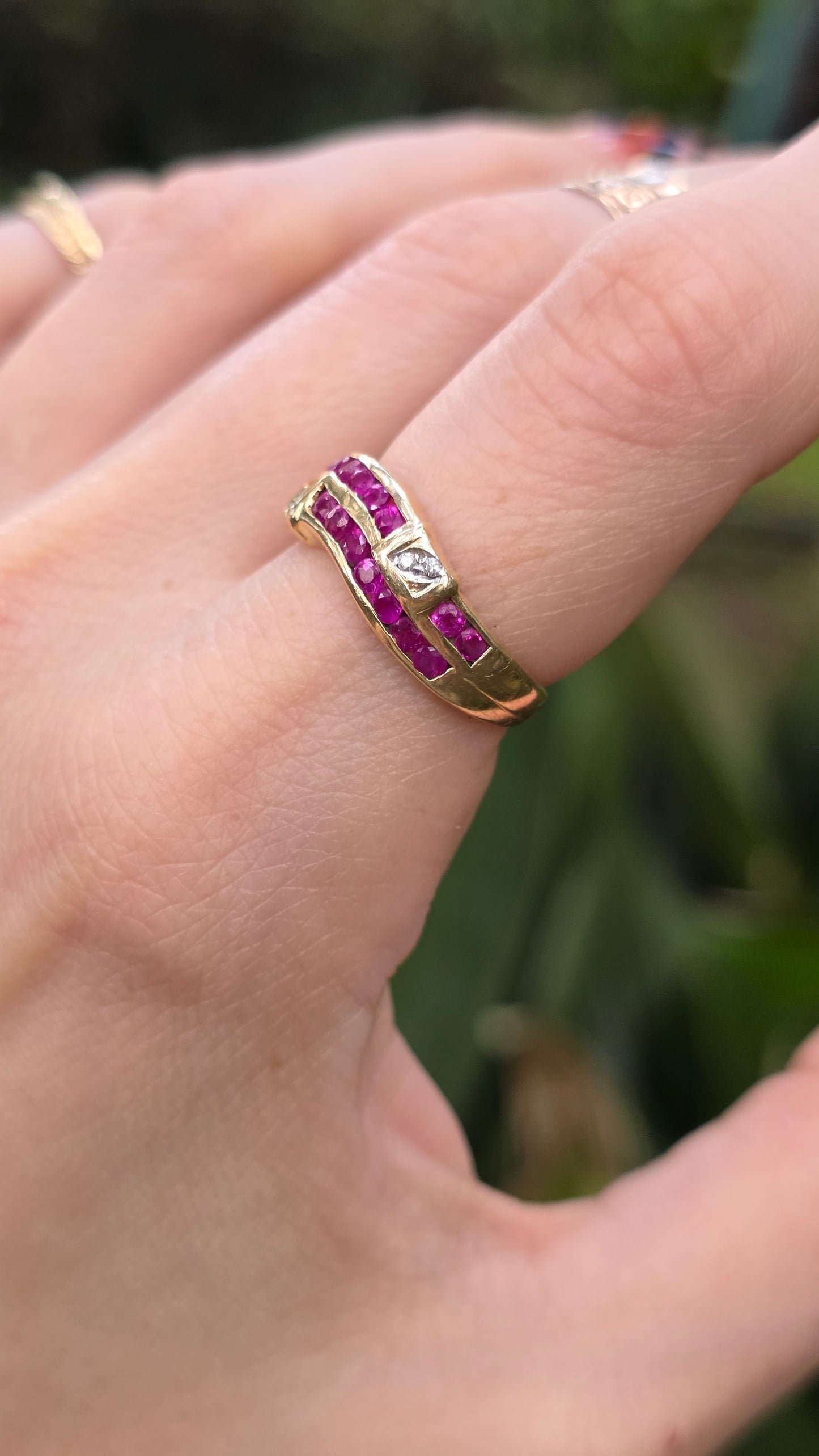 14k Ruby Wave Ring
