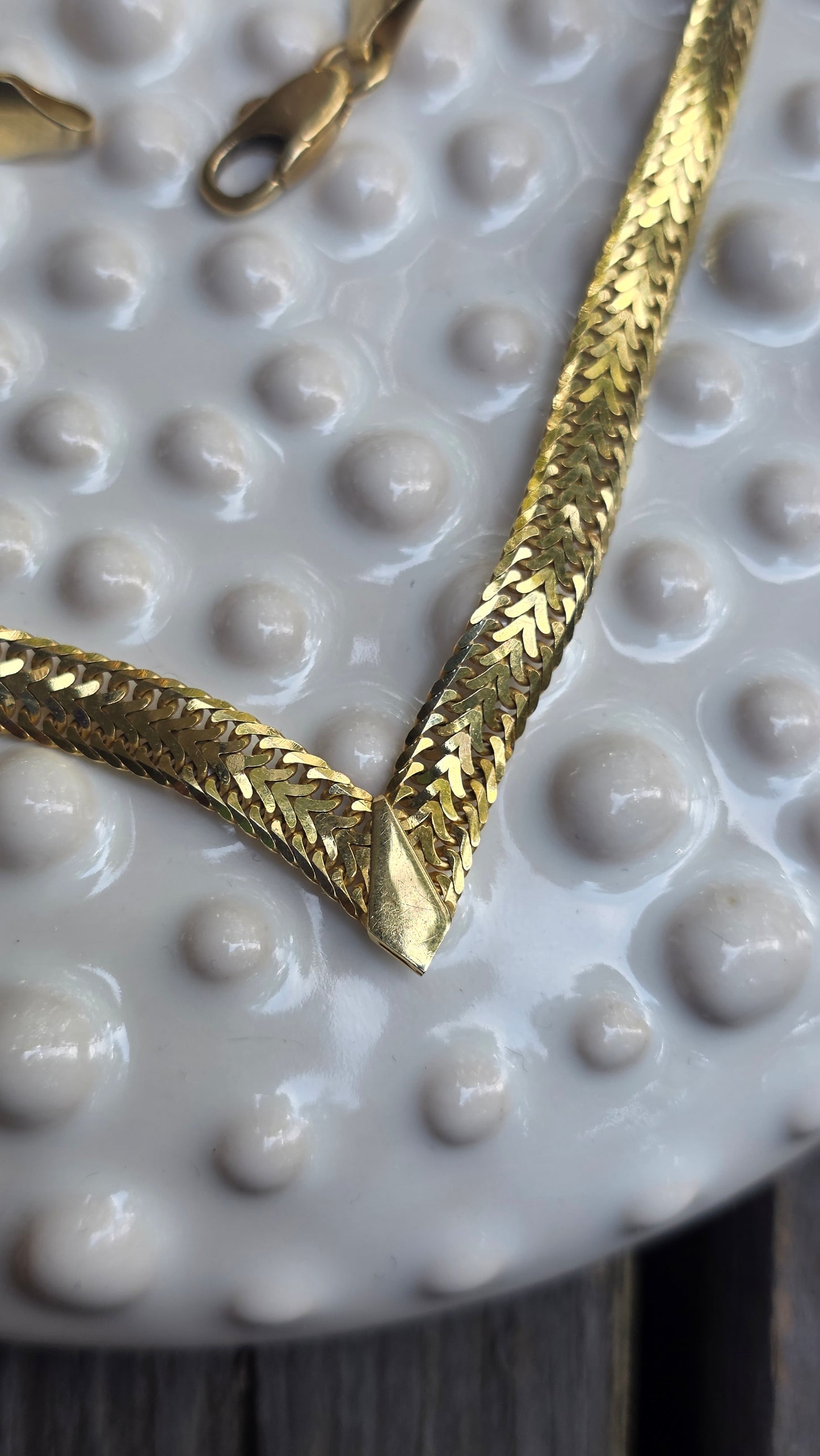 14k Chevron Weave Necklace