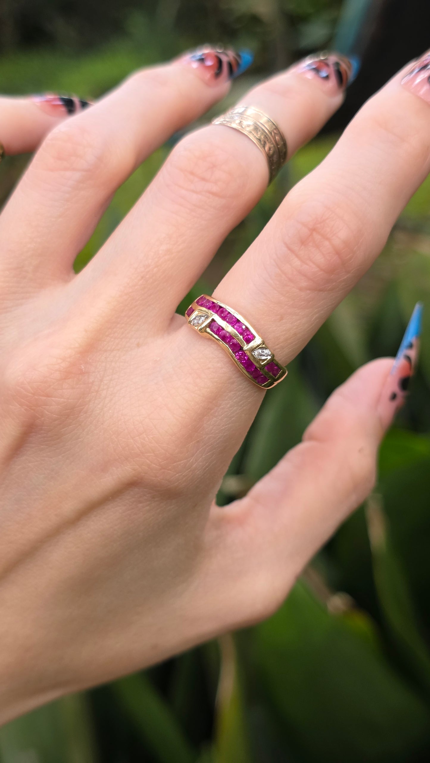 14k Ruby Wave Ring