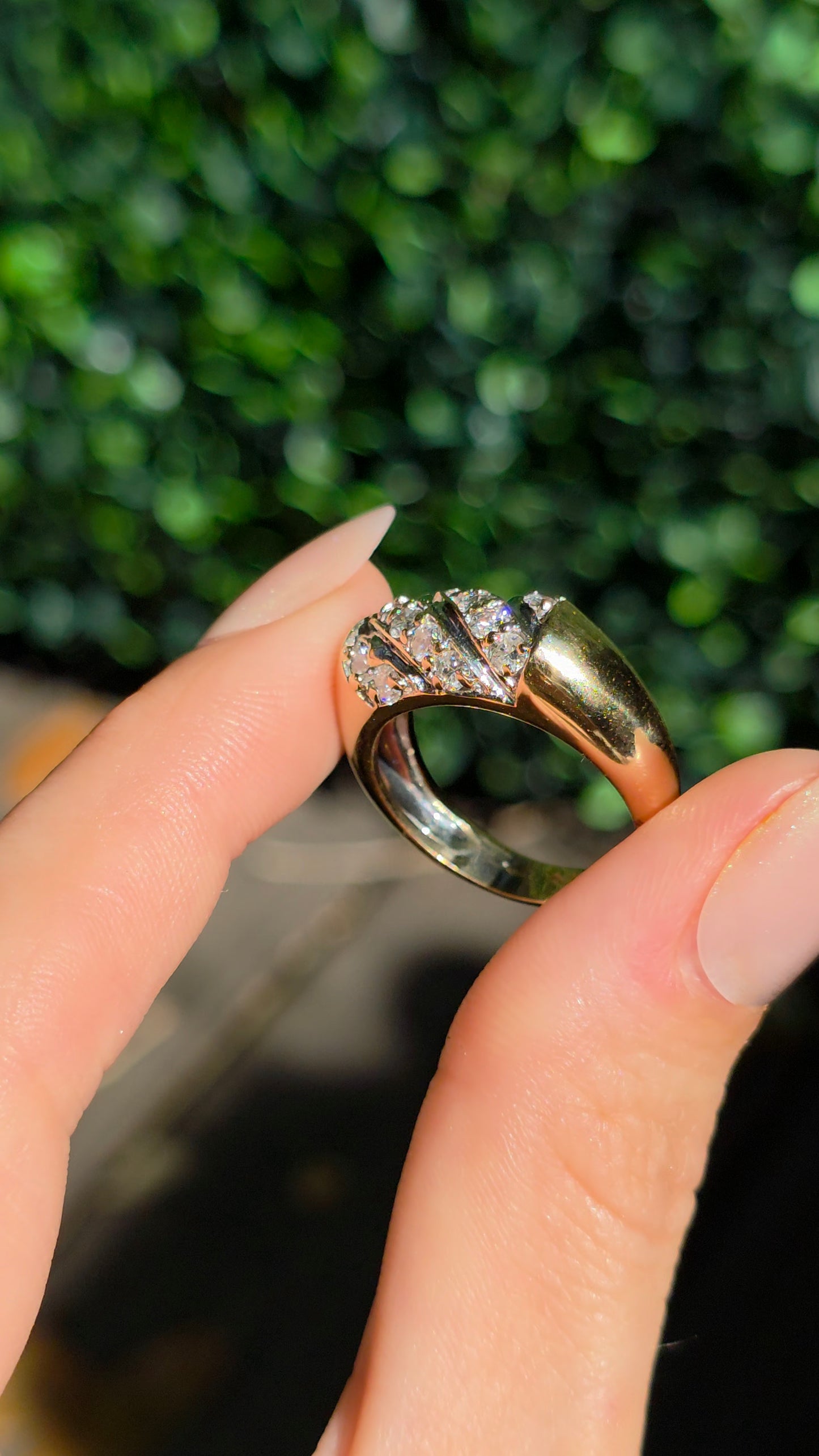 14k Diamond Rope Ring