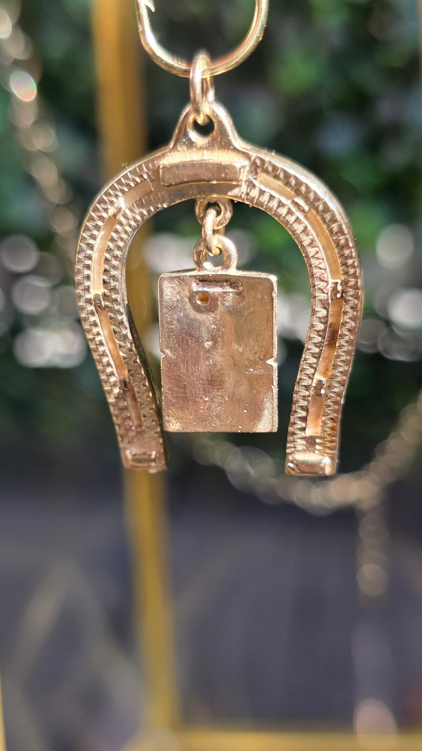 14k "Good Luck" Horseshoe Pendant