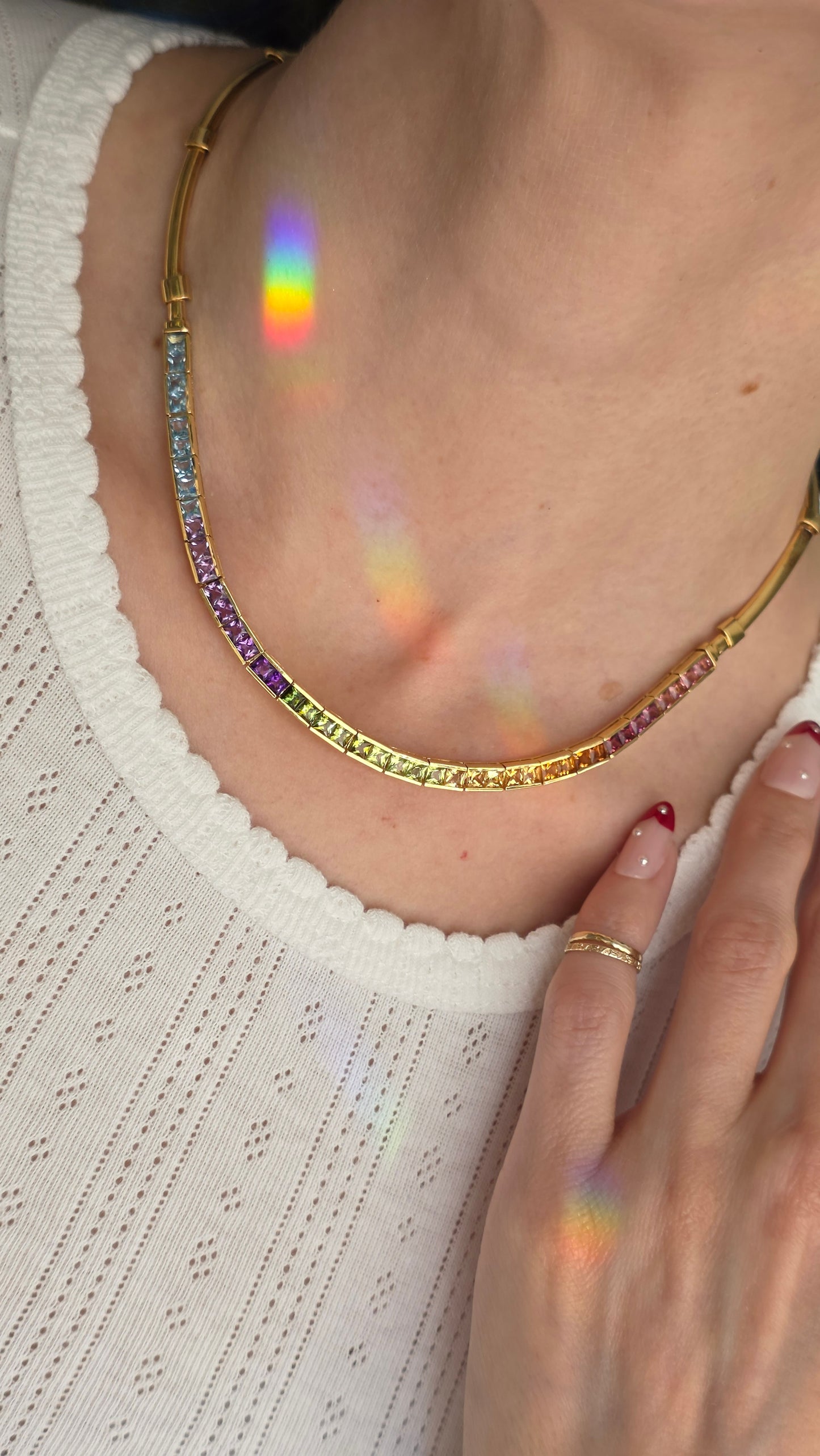 18k Rainbow Collar