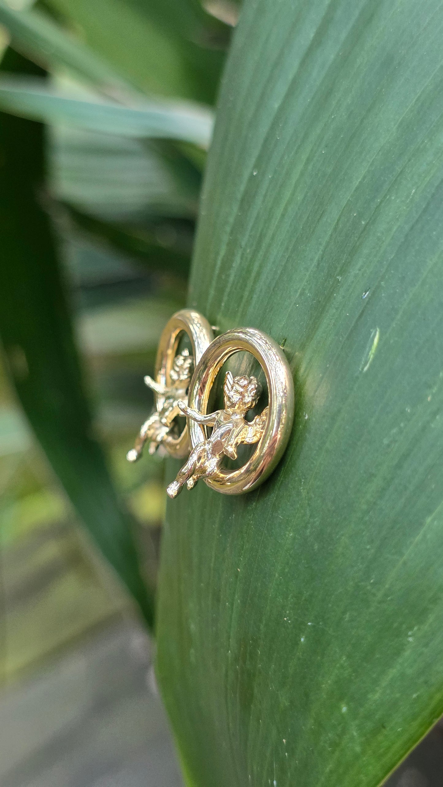 14k Angel Post Earrings