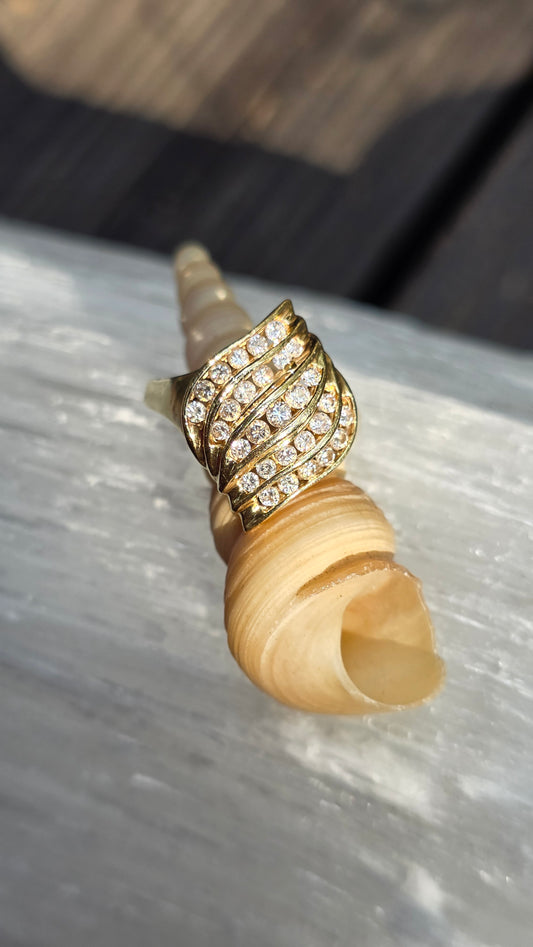 14k Channel Set Diamond Ring